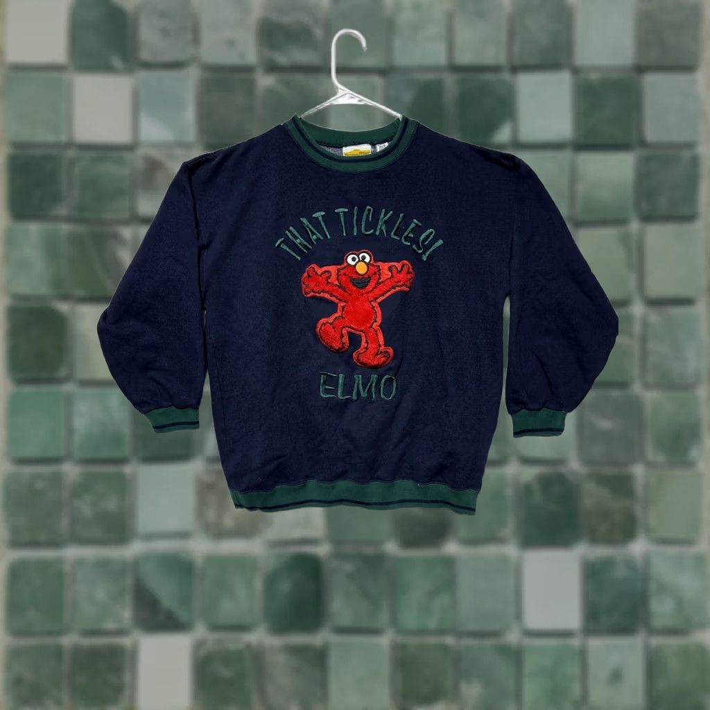 Vintage VINTAGE Sesame Street Crew Neck Sweatshirt XL Women Blue Elmo 90s Pullover Casual Size XL / US 12-14 / IT 48-50 - 1 Thumbnail