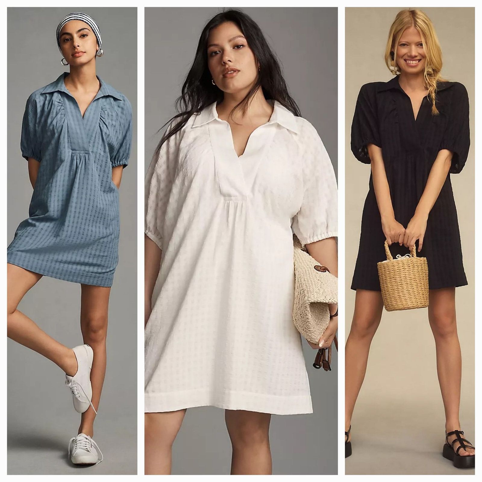 Anthropologie By Anthropologie V-Neck Tiered-Sleeve Tunic Dress White 2023 Size M / US 6-8 / IT 42-44 - 4 Thumbnail