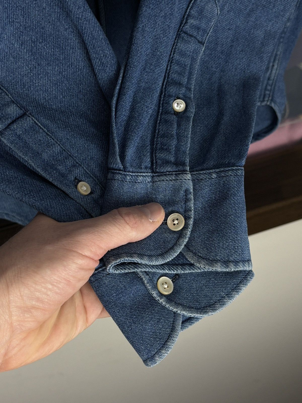 Our Legacy Our Legacy Blue Vintage Button Up Shirt Archive Denim Size US M / EU 48-50 / 2 - 4 Thumbnail