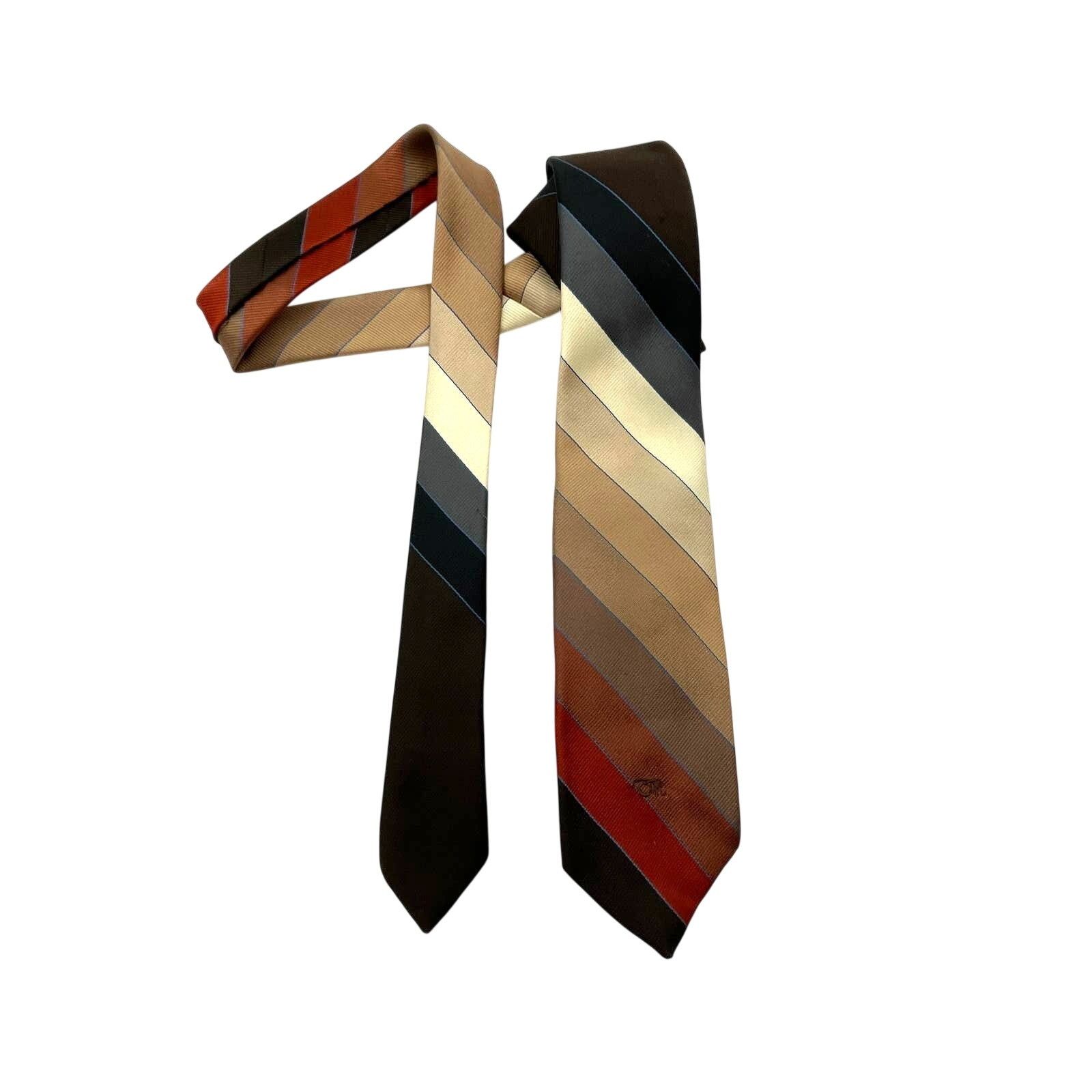 Oscar De La Renta Oscar De la Renta Stripe Ombre Tie Red Beige Size ONE SIZE - 4 Thumbnail