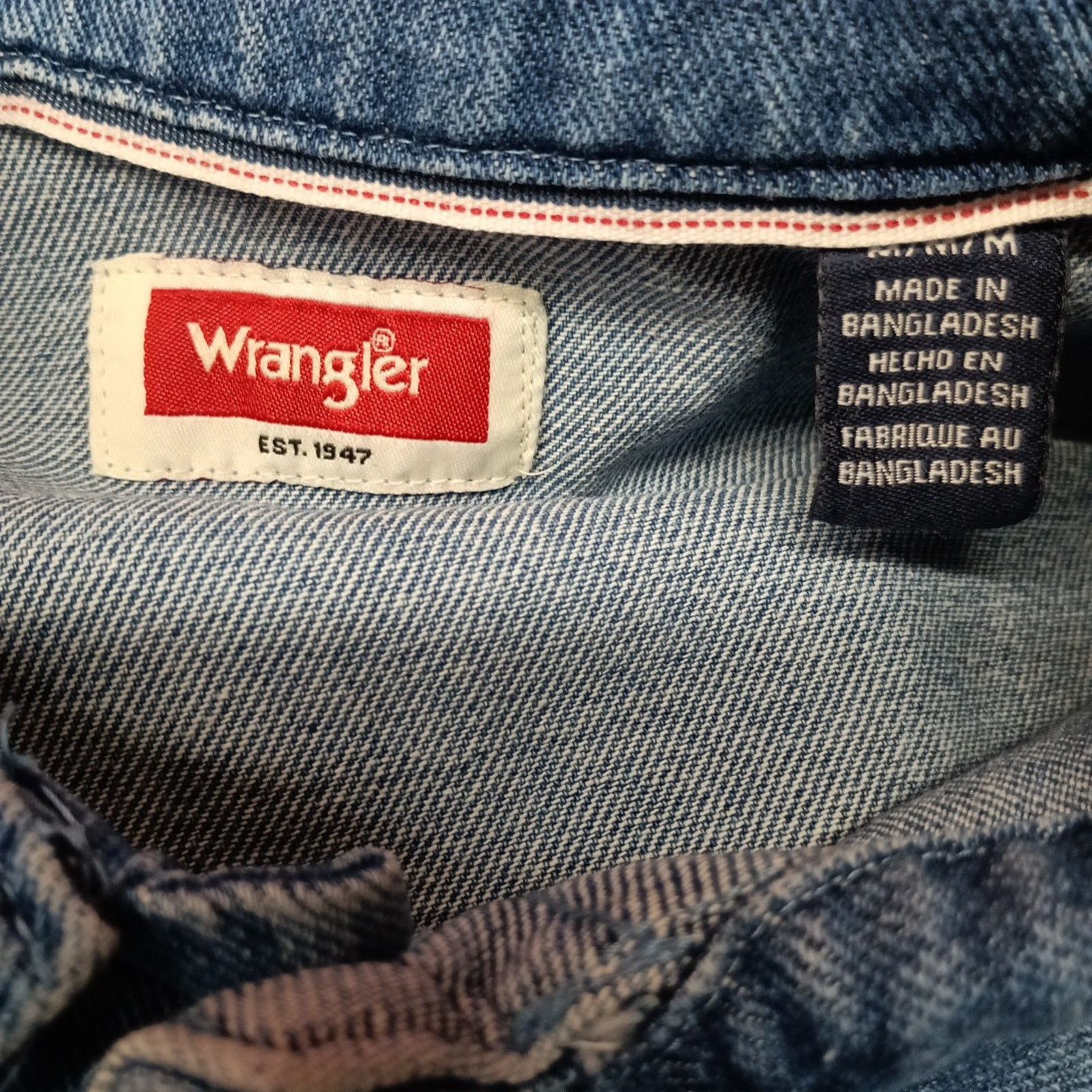 Wrangler Wrangler Blue Denim Jacket Overshirt Outdoor Shacket Size M Size US M / EU 48-50 / 2 - 5 Thumbnail
