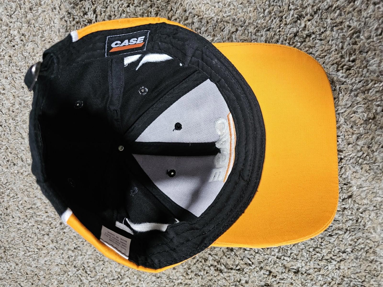 Hard Rock Cafe CASE Black & Yellow Graphic Flame Design Adjustable Cap Hat Size ONE SIZE - 7 Thumbnail