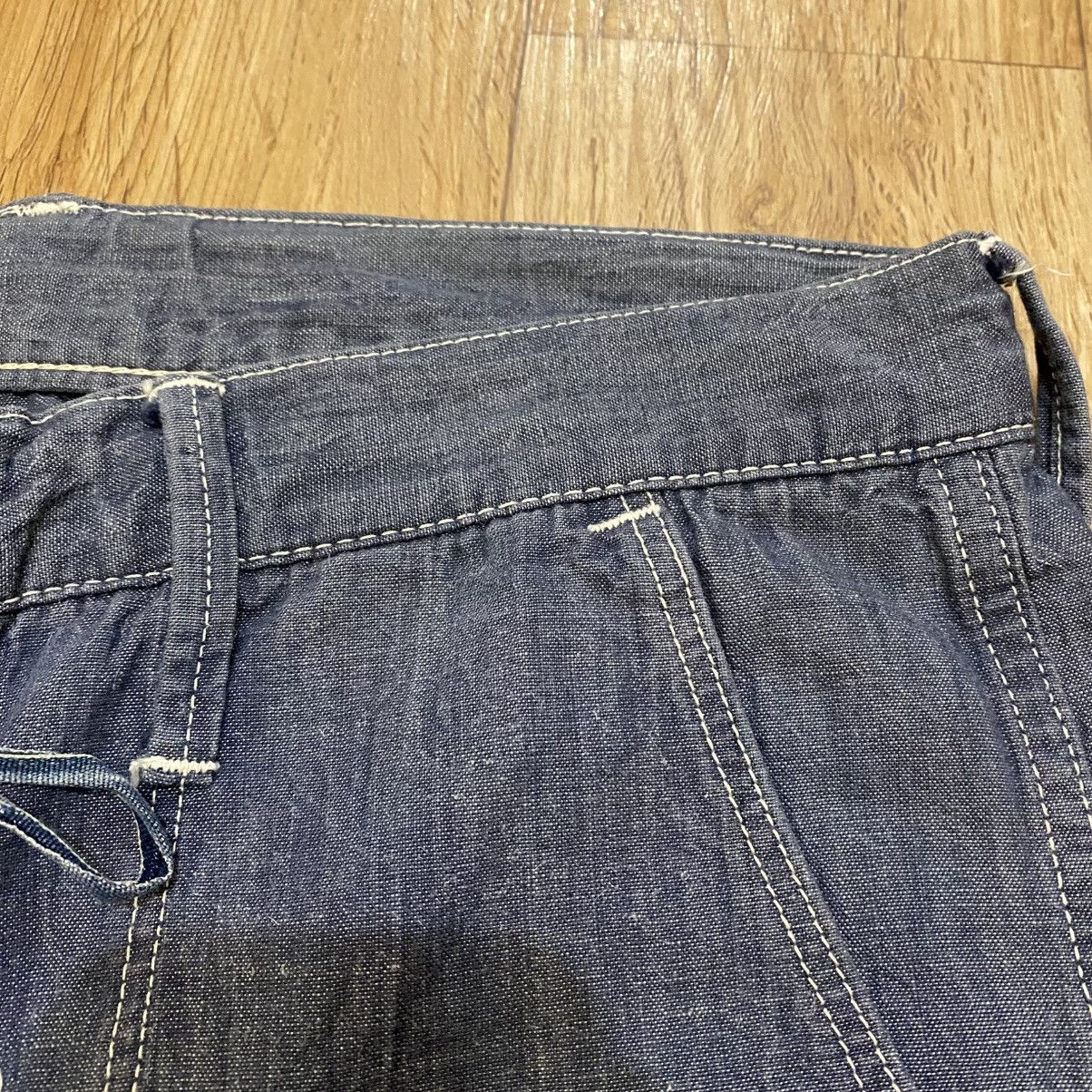 45rpm 2000s 45rpm Drawstring Linen Blue Short Pants Size US 29 - 4 Thumbnail