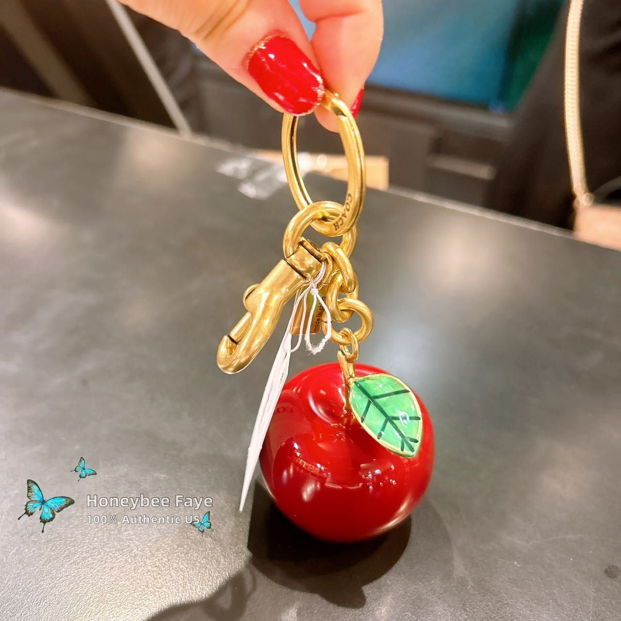Coach Small Apple Bag Charm CY399 Size ONE SIZE - 3 Thumbnail