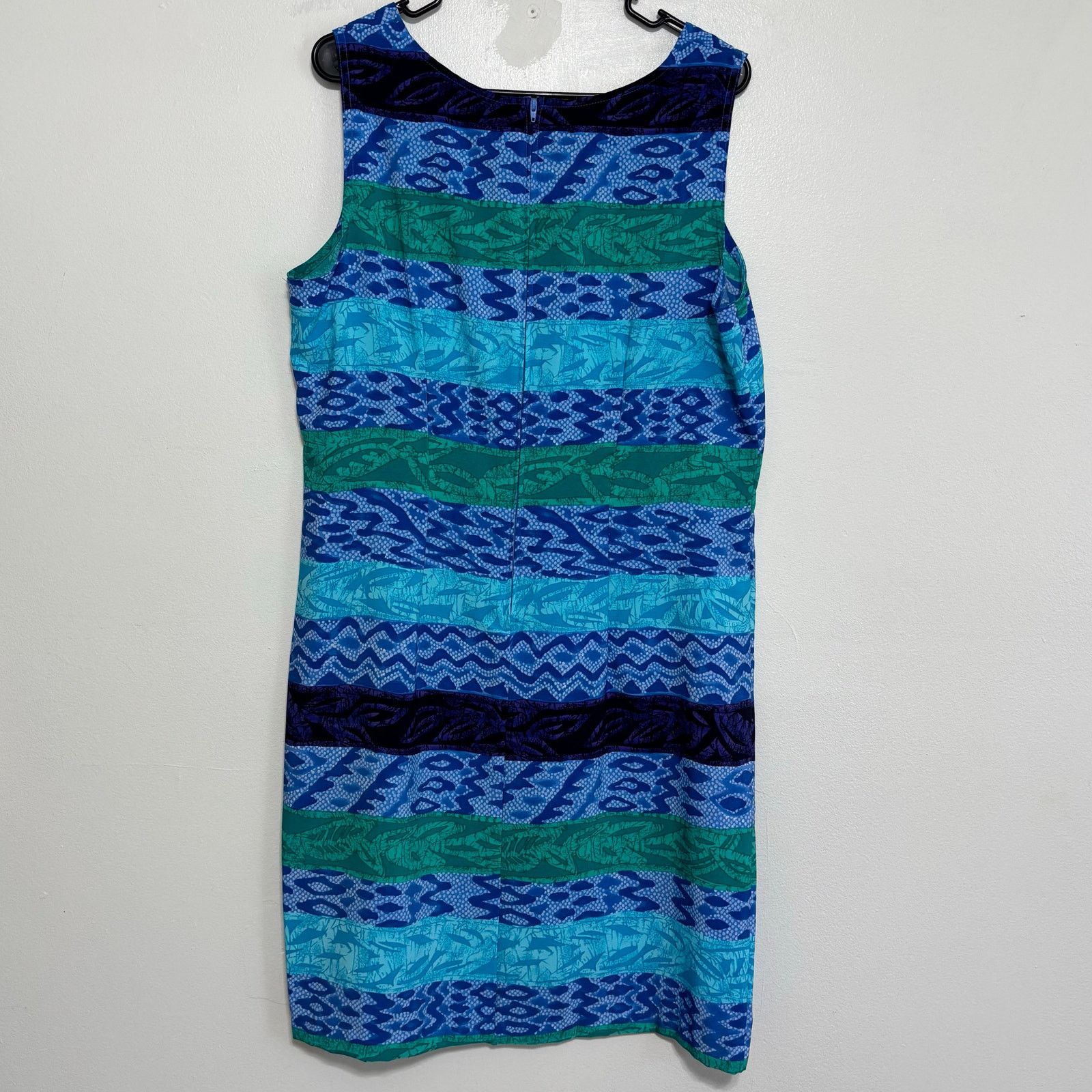 Other Kathie Lee Collection Blue Green Tropical Shift Dress 16 Size XXL / US 16-18 / IT 52-54 - 2 Thumbnail