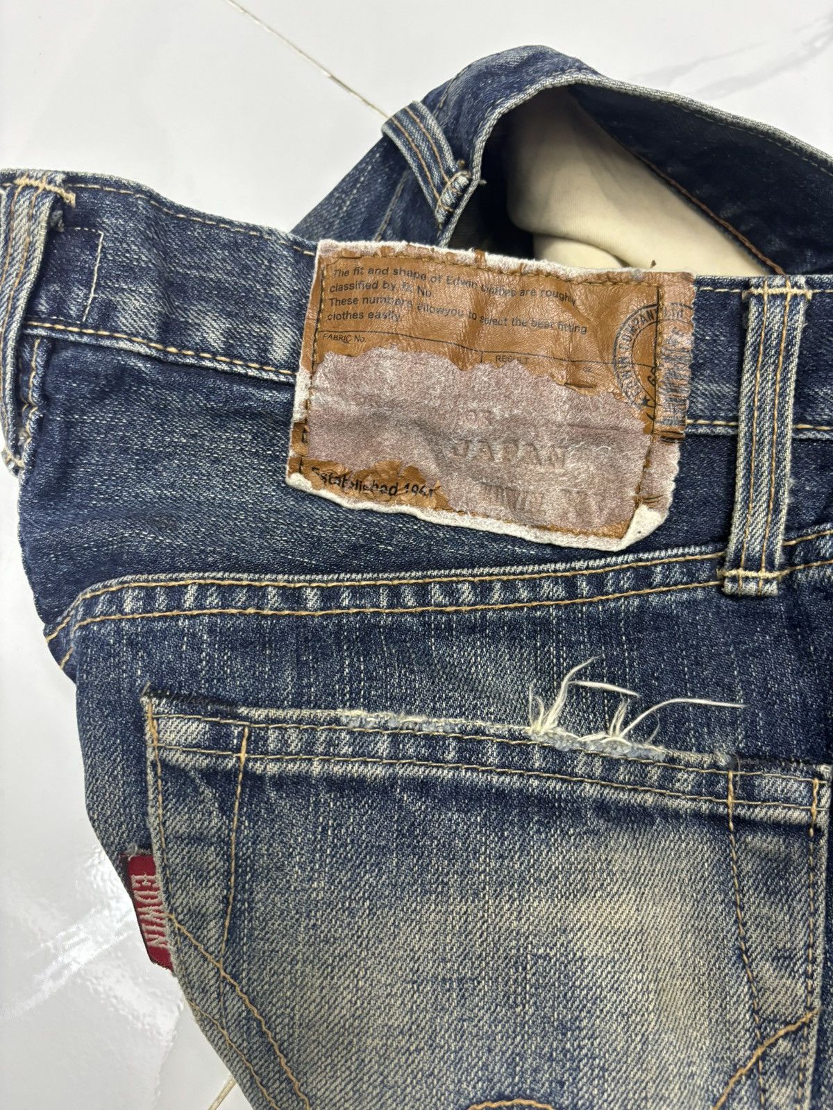 Kapital Edwin Exclusive Vintage Made in Japan Mud Wash Distress Jean Size US 30 / EU 46 - 10 Thumbnail
