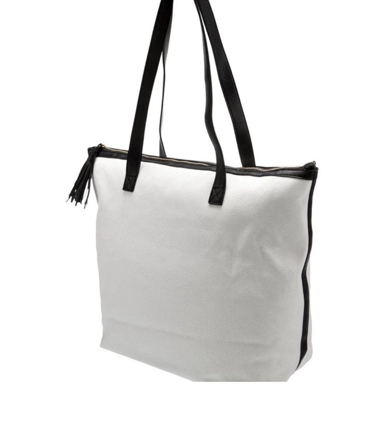 Other Walter Baker NWT Carly Bag White Canvas Tote Top Handle Bag Size ONE SIZE - 4 Thumbnail