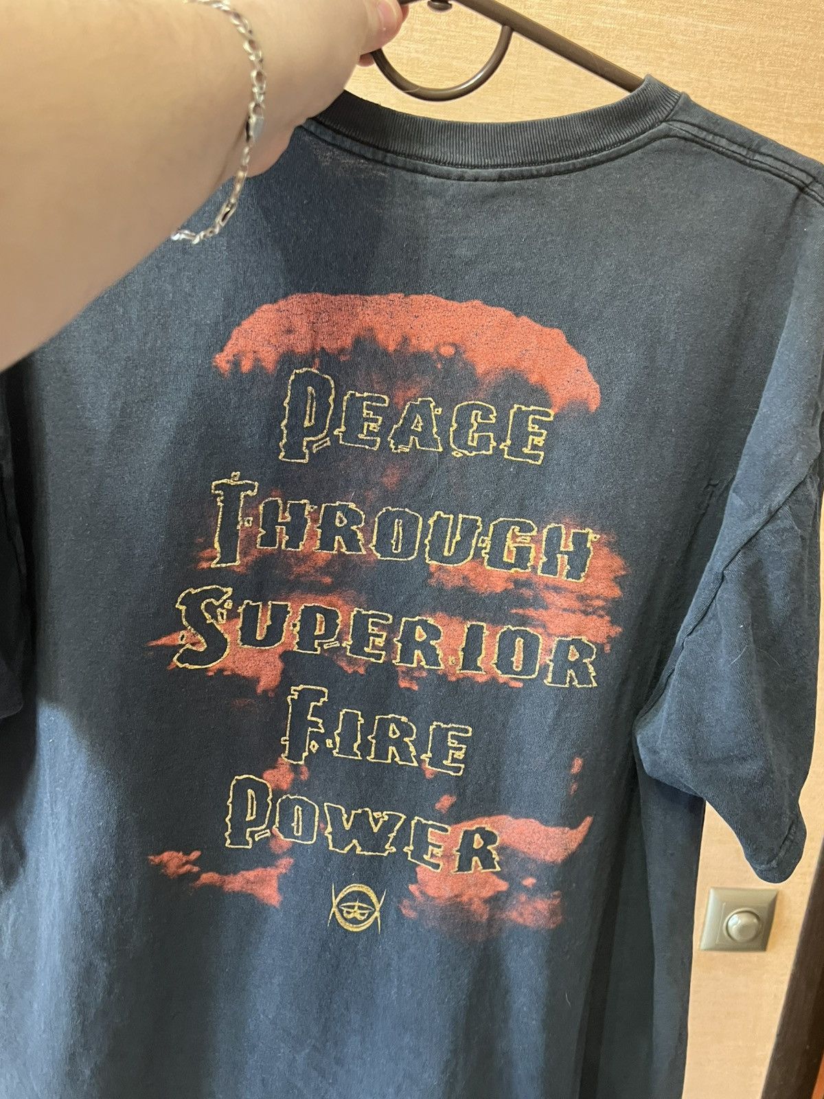 Band Tees Crazy Cradle of Filth THROUGH SUPERIOR FIRE POWER faded tee Size US XL / EU 56 / 4 - 2 Thumbnail