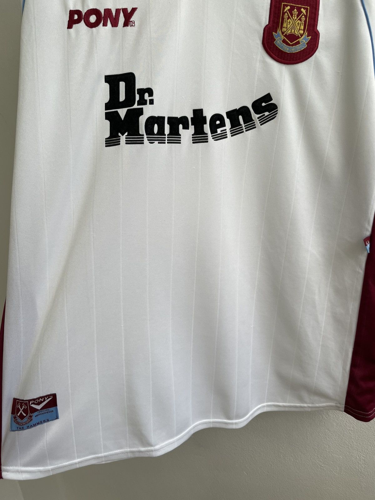 Vintage West Ham United 1998 1999 Wright #14 Football Jersey Shirt Size US XL / EU 56 / 4 - 10 Thumbnail