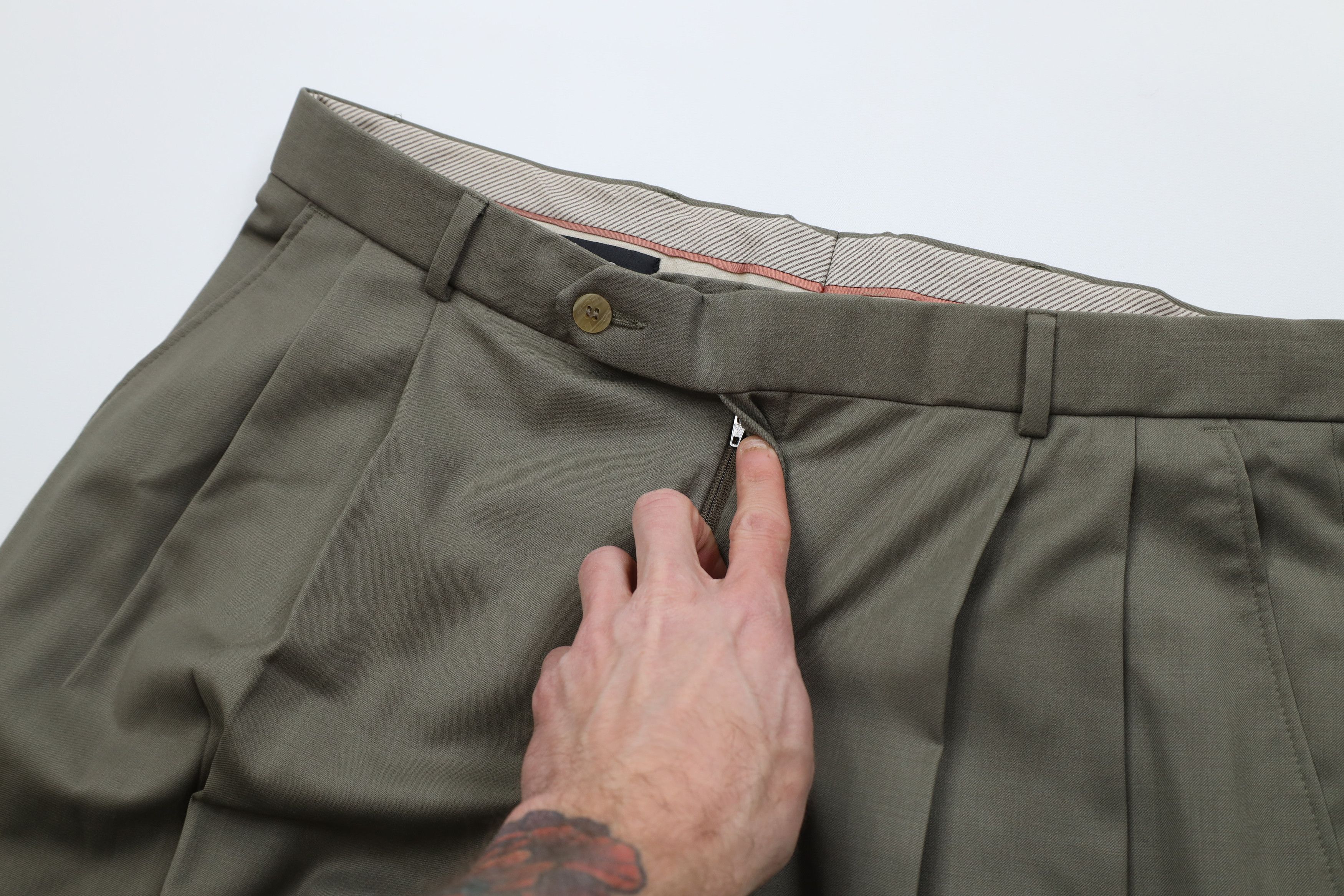 Vintage Vintage 90s Streetwear Wool Knit Wide Leg Chino Pants Size US 36 / EU 52 - 6 Thumbnail