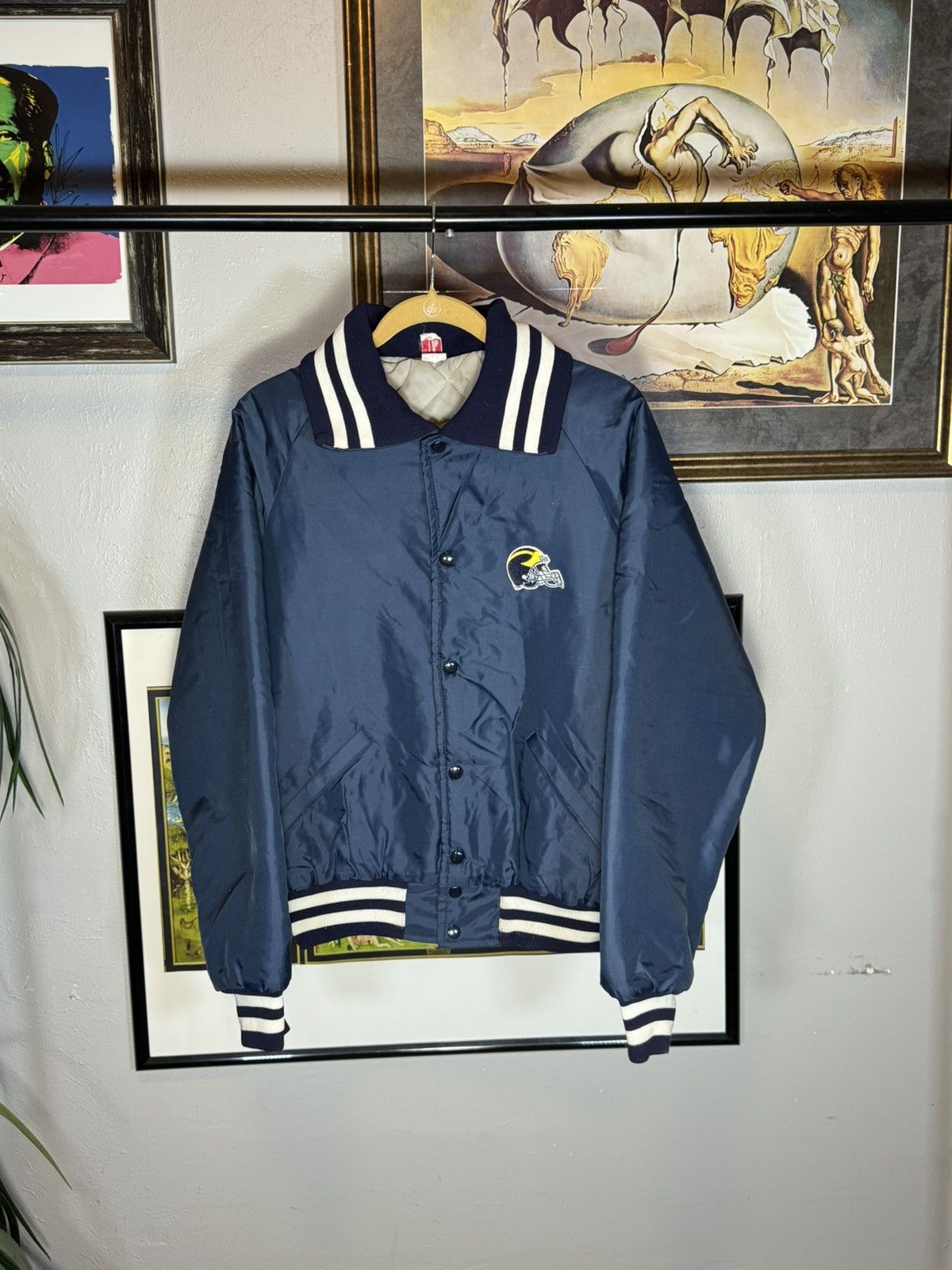 Vintage Vintage Michigan Wolverines Bomber Jacket Size US L / EU 52-54 / 3 - 1 Thumbnail