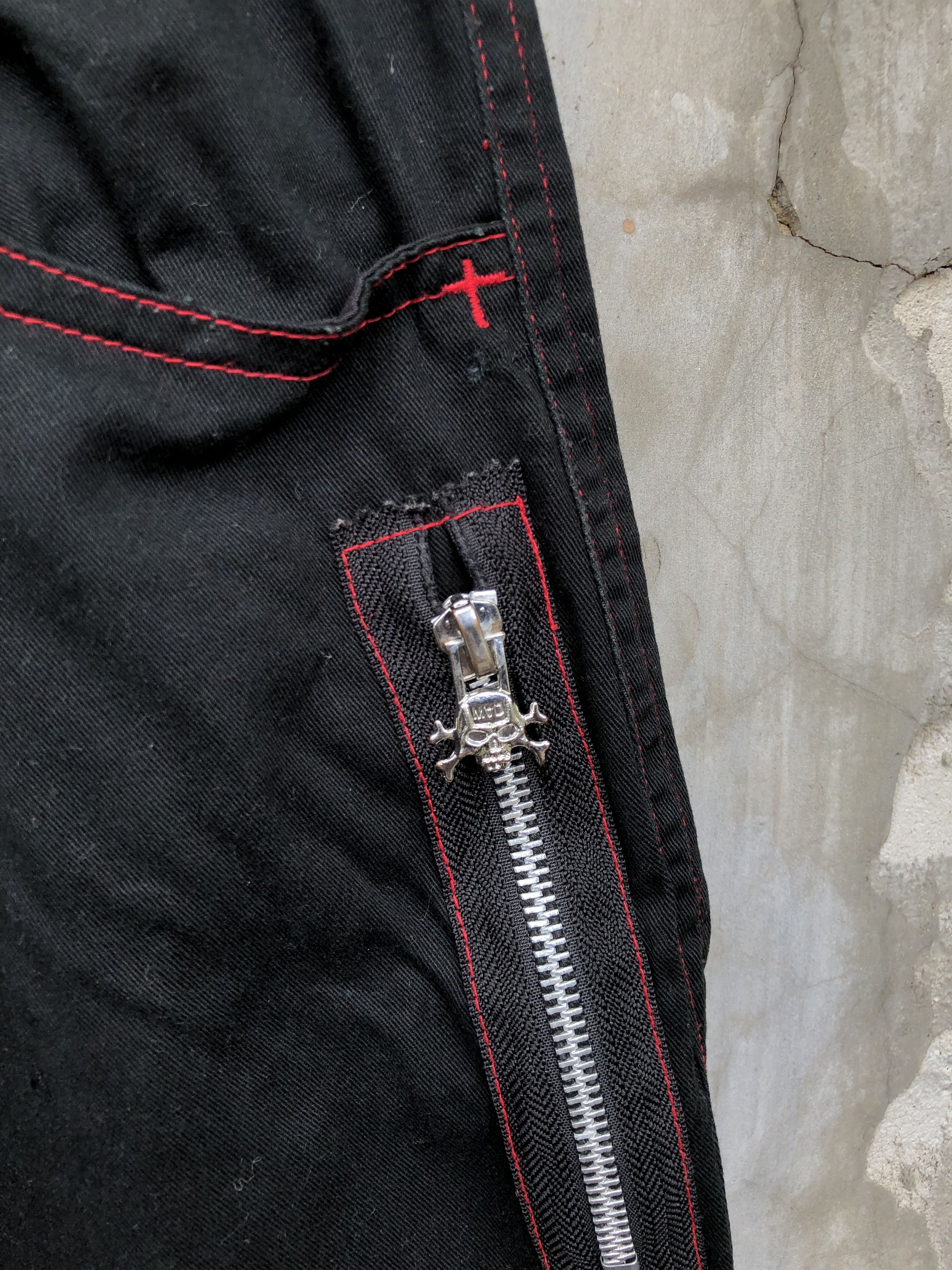 Beauty Beast Mad Girl by Mad Punks Bondage Goth flared pants Size 28" / US 6 / IT 42 - 9 Thumbnail