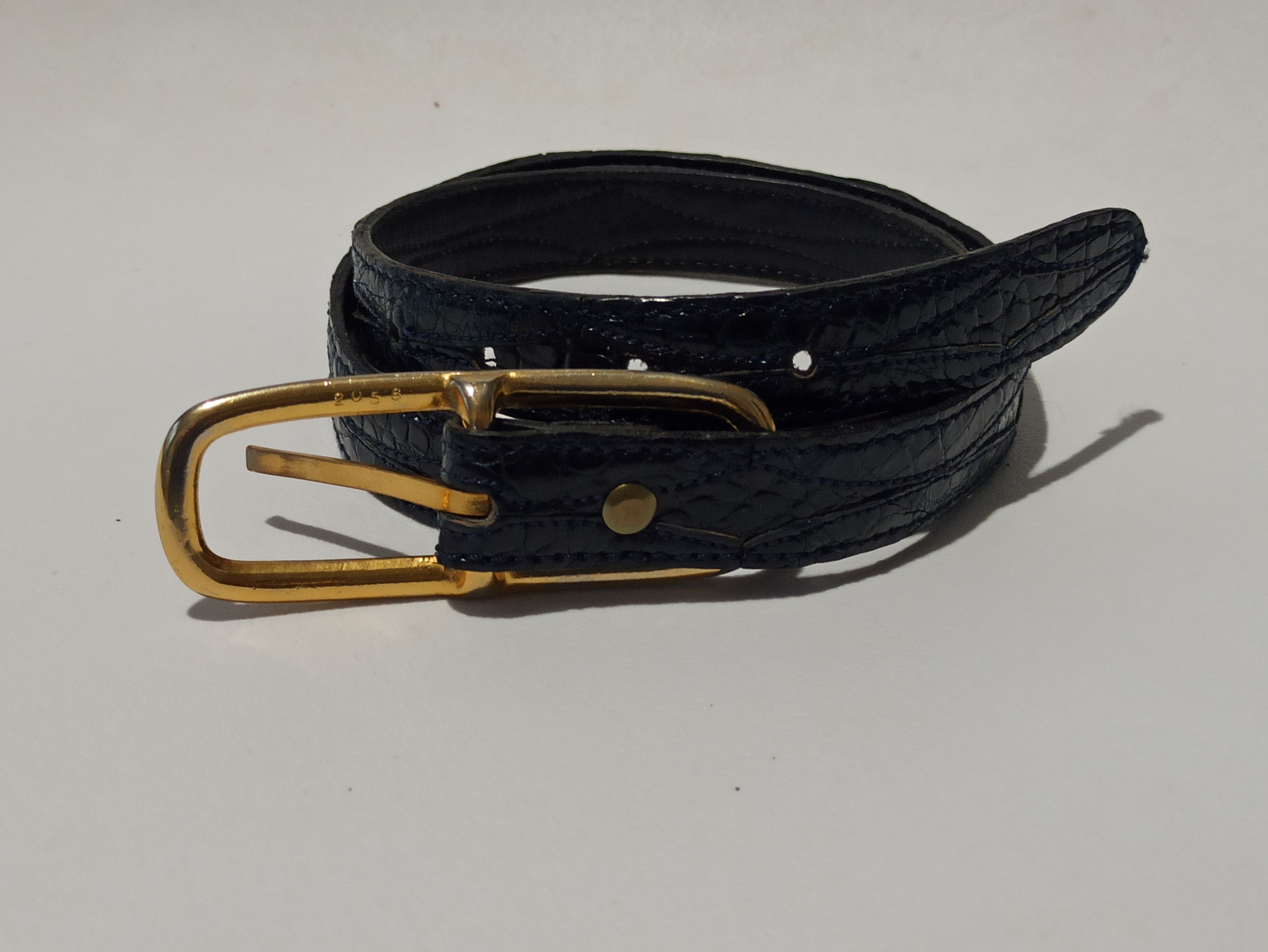 Designer × Leather × Vintage vintage crocodile leather women belt Size ONE SIZE - 2 Thumbnail
