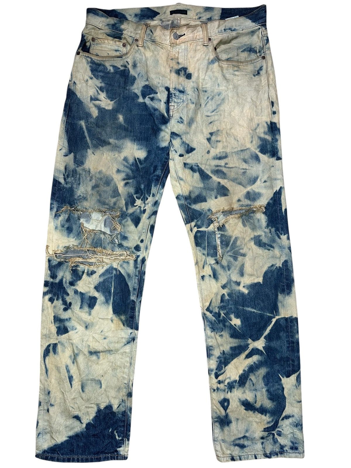 Uniqlo Uniqlo acid-wash, distressed denim jeans Size US 37 - 1 Thumbnail