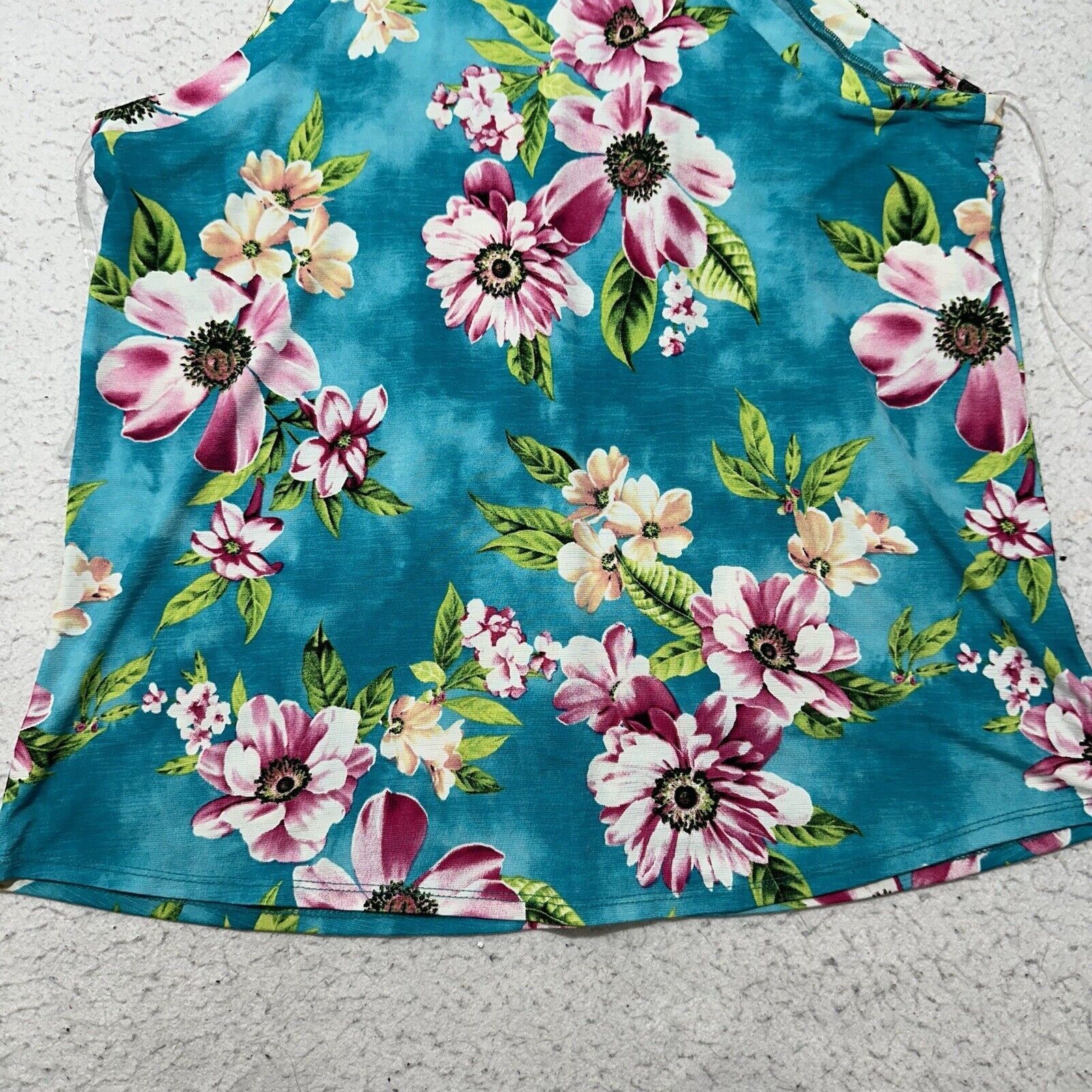 Other Sew In Love Small Tropical Hawaiian Floral Blue Tank Top Size S / US 4 / IT 40 - 10 Thumbnail