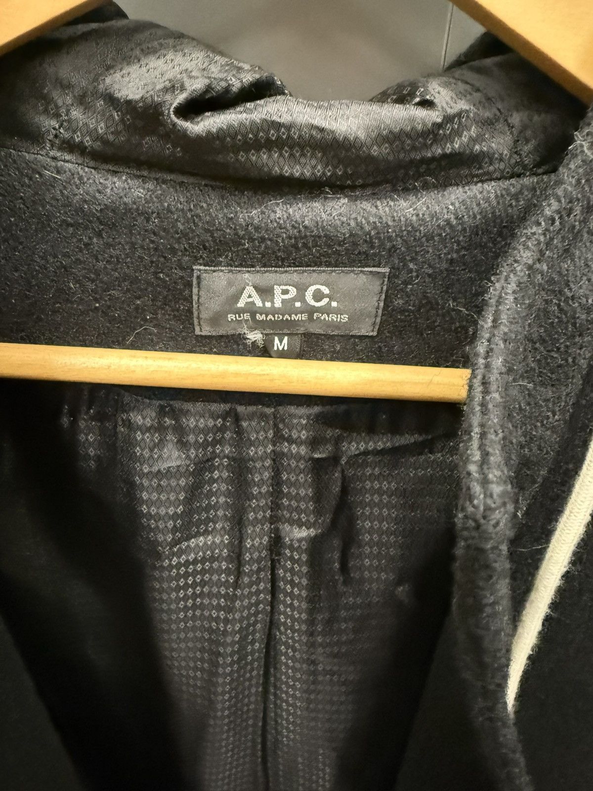 A.P.C. APC Paris Long Dark Grey Wool Button Up Coat Size US M / EU 48-50 / 2 - 2 Thumbnail