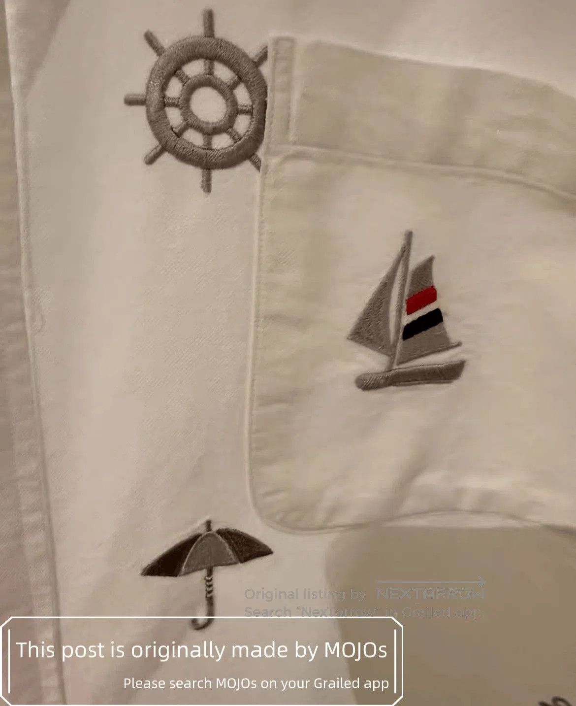 Thom Browne Sz 2 Thom Browne Drawing Things Pattern White Shirt. Size US M / EU 48-50 / 2 - 6 Thumbnail