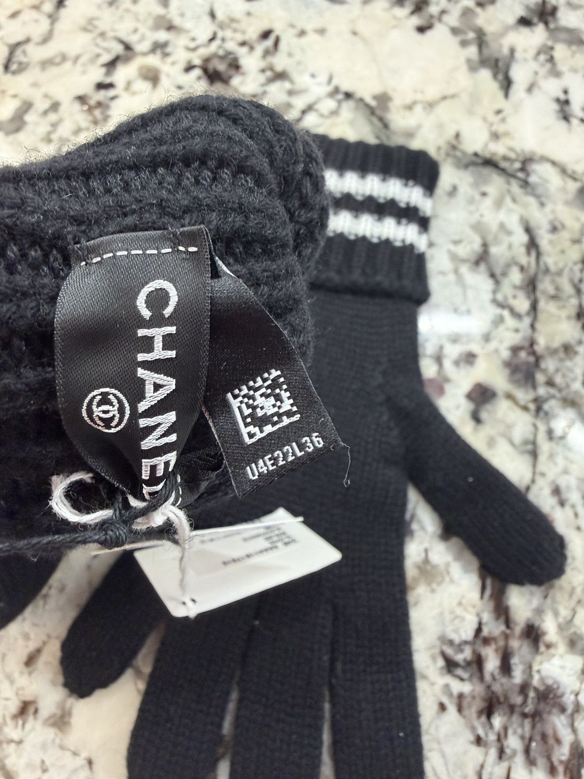 Chanel Chanel Gloves Black White Size ONE SIZE - 5 Thumbnail