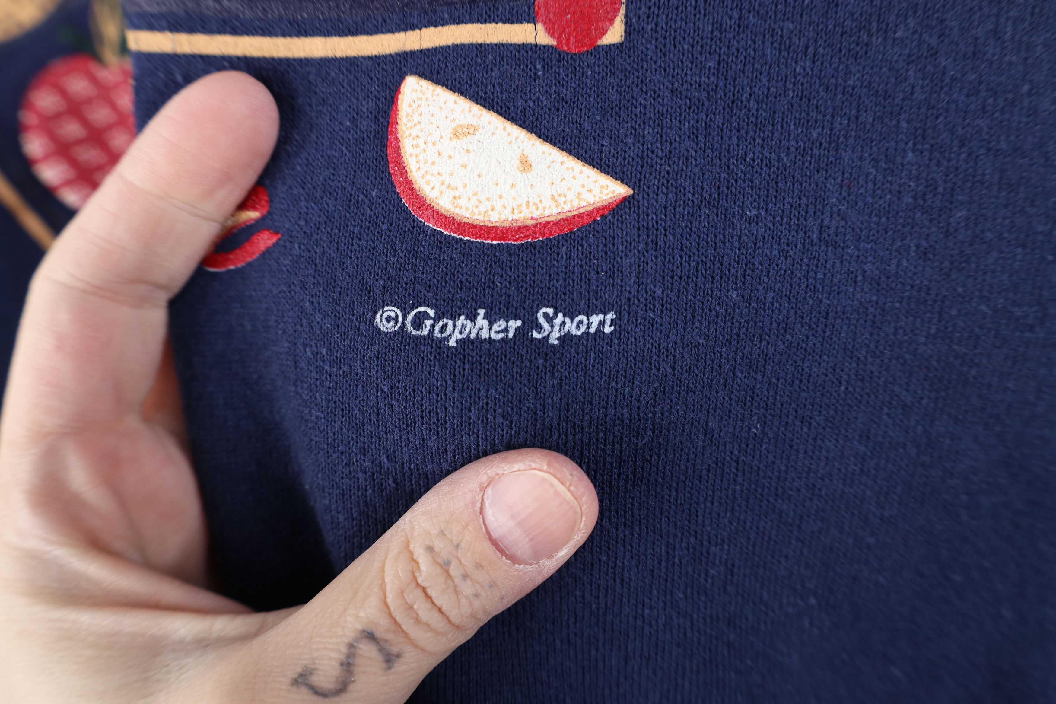 Vintage Vintage 90s Streetwear City Apples Turtleneck Sweatshirt US Size XXL / US 16-18 / IT 52-54 - 7 Thumbnail