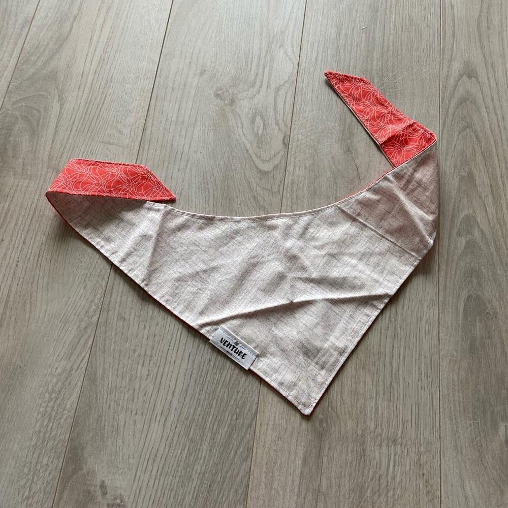 Designer Venture Dog Co Pink and White Dog Bandana Size ONE SIZE - 1 Thumbnail