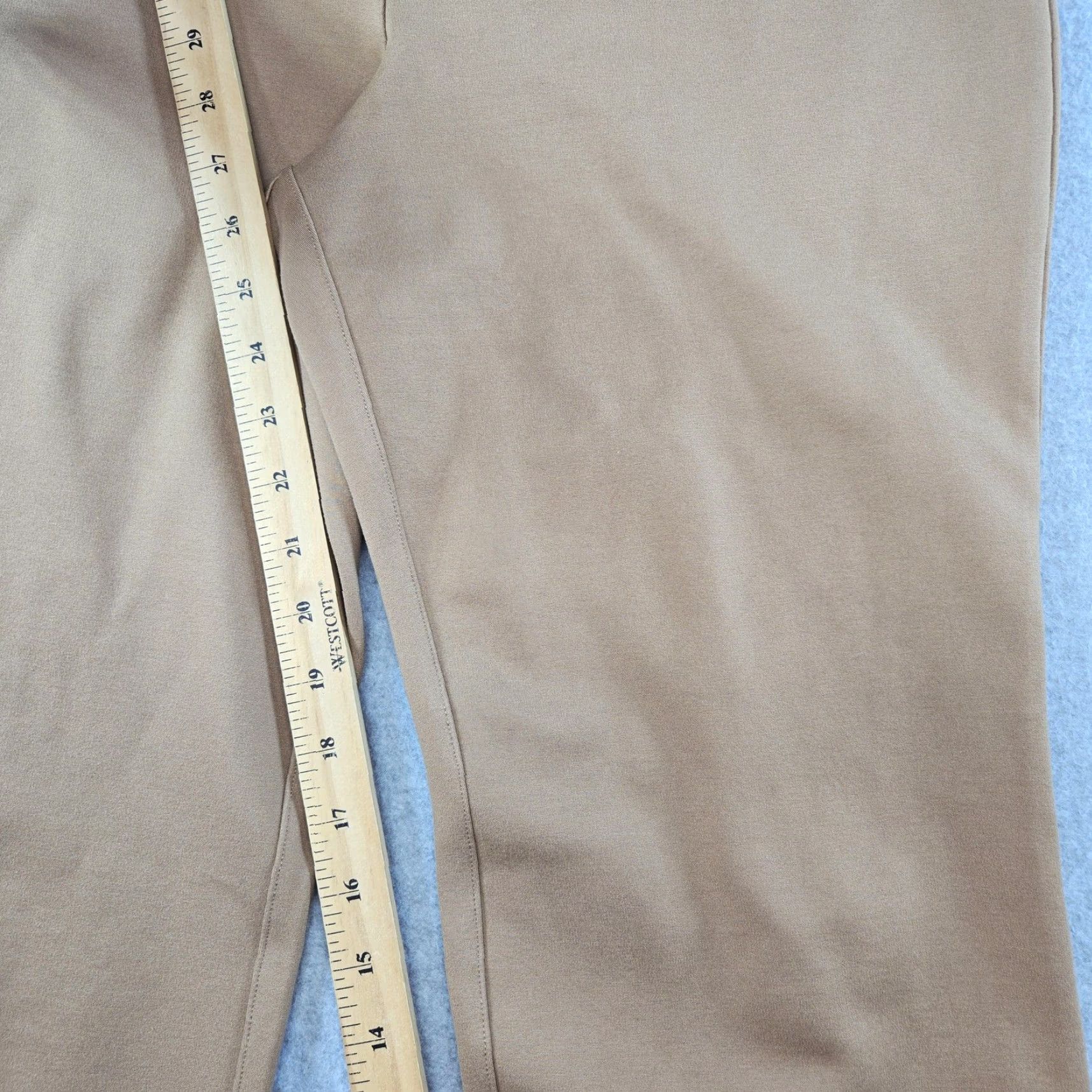 Quince Quince Pants Womens M Beige Dress Pants Straight Knit Pull On Stretch Comfort Size 32" / US 10 / IT 46 - 5 Thumbnail