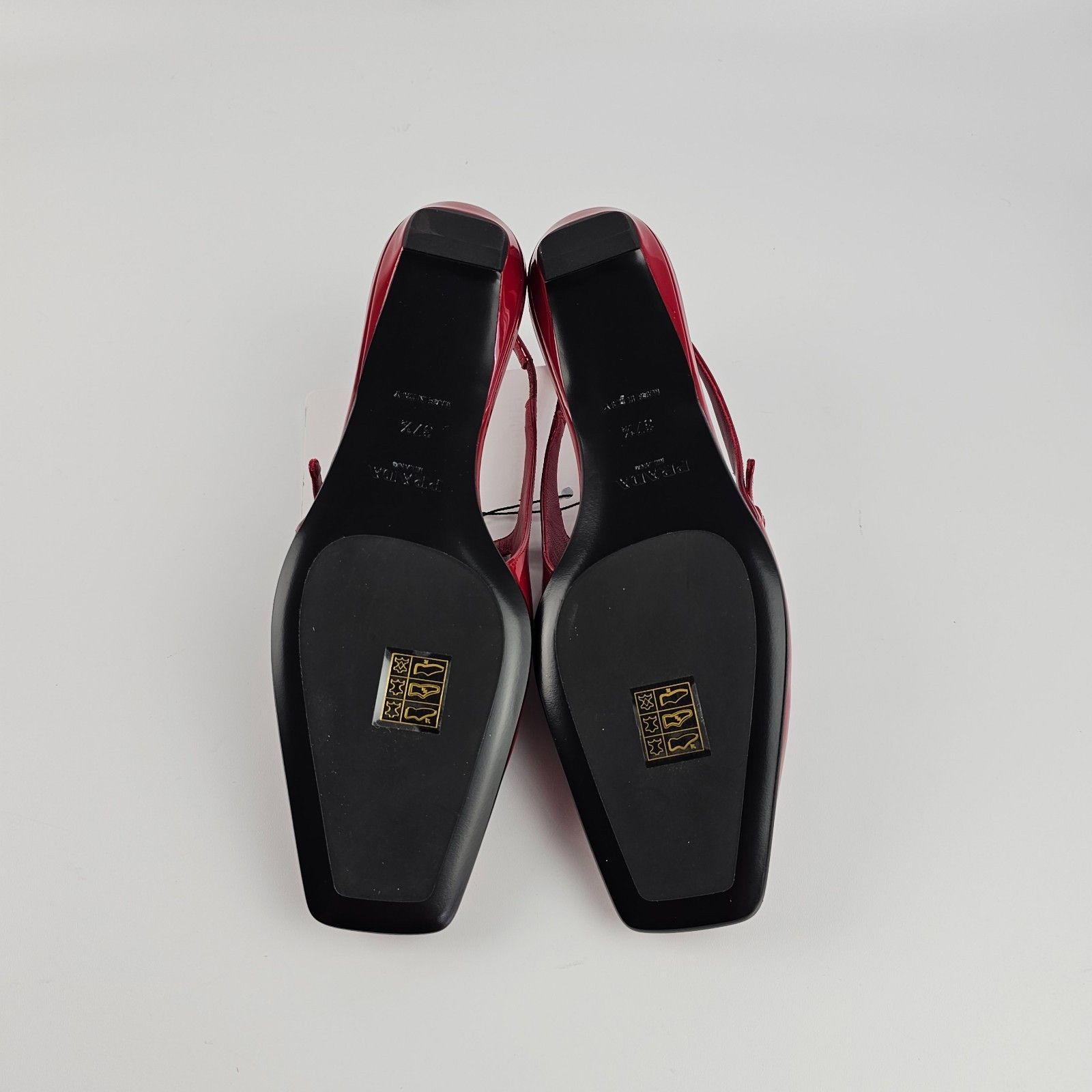 Prada PRADA Red Patent Leather Slingback Ballerinas New & Authent Size US 6 / IT 36 - 6 Thumbnail