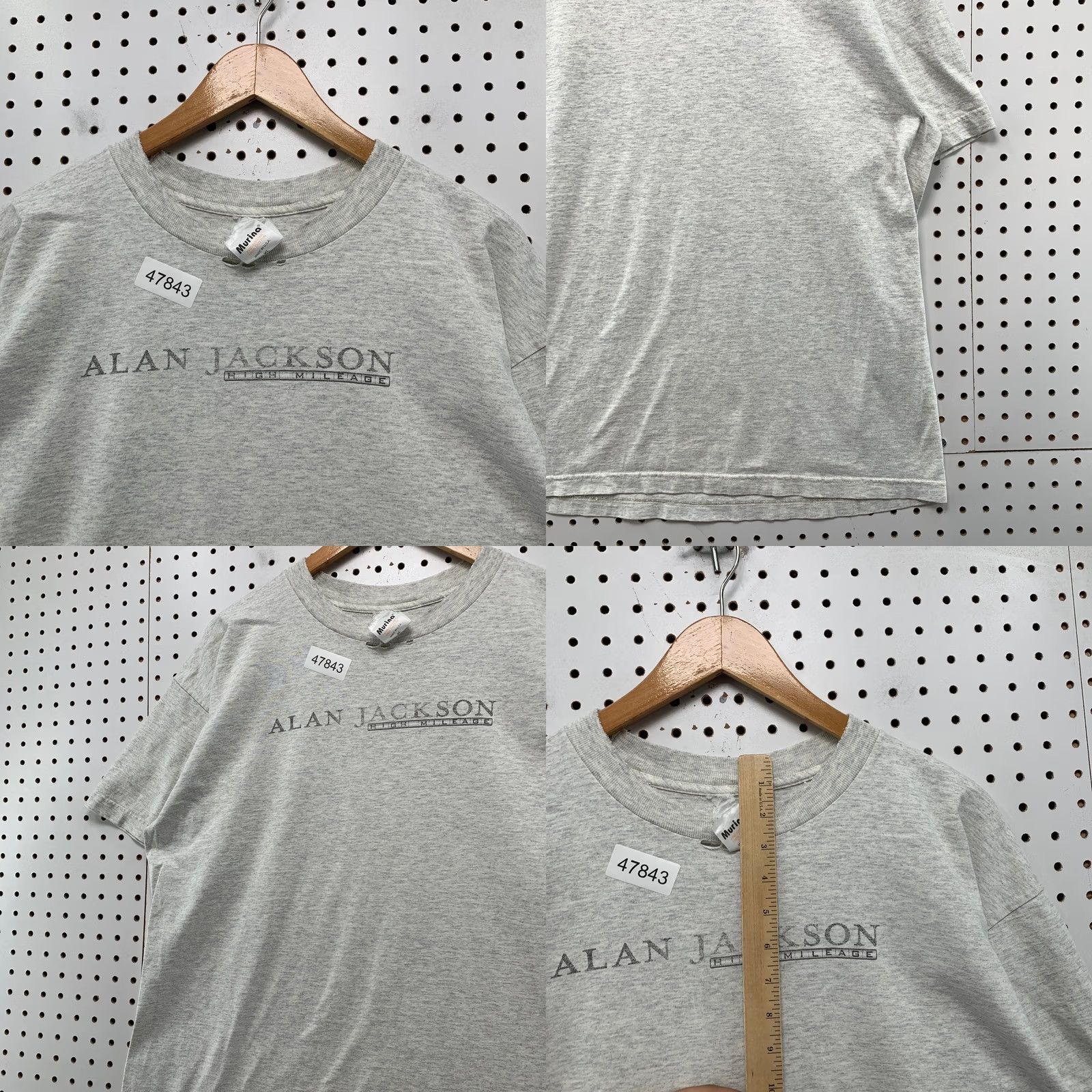 Vintage VINTAGE Alan Jackson High Mileage T Shirt Mens XL Gray Country Music Made USA Size US XL / EU 56 / 4 - 8 Thumbnail