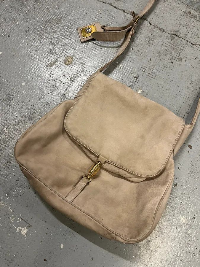 Roberto Cavalli 2000s Roberto Cavalli Beige Leather Handle Bag Size ONE SIZE - 3 Thumbnail