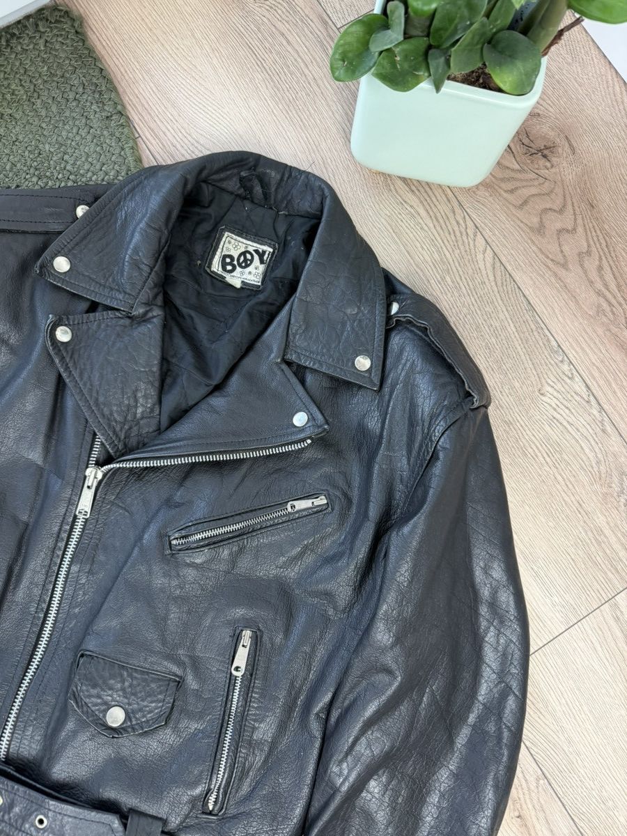 Boy London × Leather Vintage Boy London Flight Bomber Leather Jacket Size US L / EU 52-54 / 3 - 3 Thumbnail
