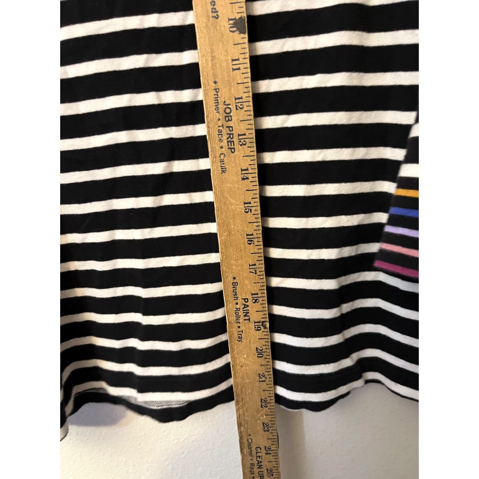 Croft & Barrow Croft & Barrow Croft Barrow Striped 3/4 Sleeve Top White Black L Blouse Womens Casual Knit Stretch Boat Neck Button Fall Basic Cotton Size L / US 10 / IT 46 - 4 Thumbnail