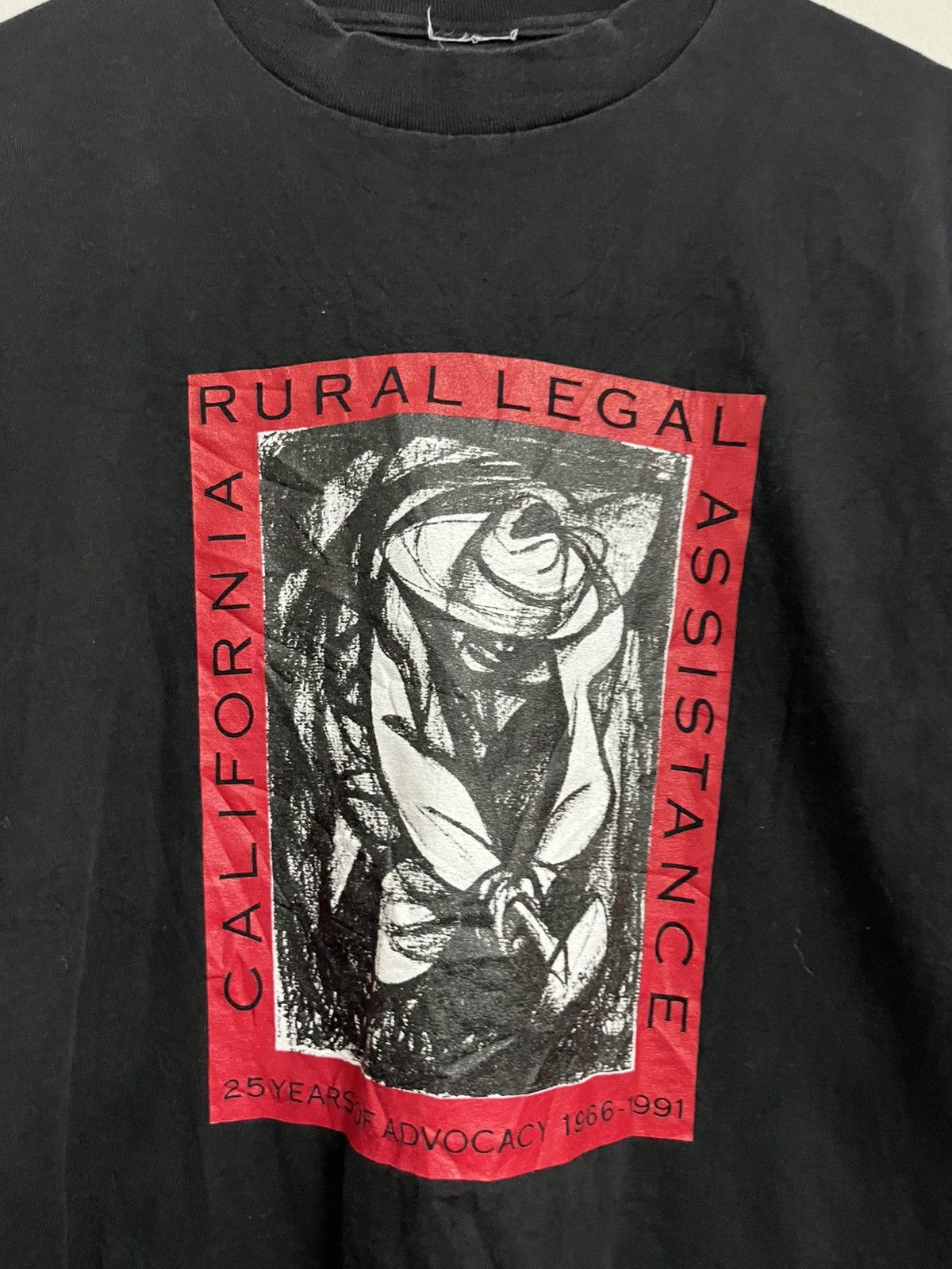 Rap Tees 💥VINTAGE Legal Assistance BLACK HISTORY CALIFORNIA LABOUR Size US L / EU 52-54 / 3 - 2 Thumbnail