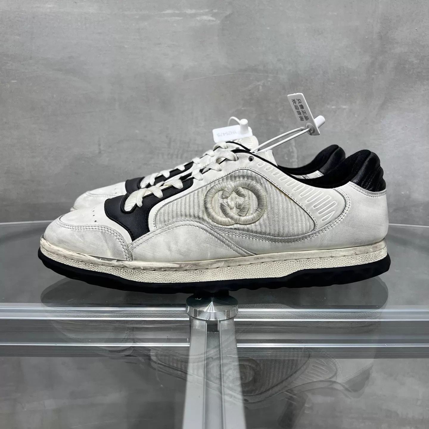 Gucci Gucci Black & White Worn Casual Sneaker 40.5 YH25475 Size US 7.5 / EU 40-41 - 3 Thumbnail
