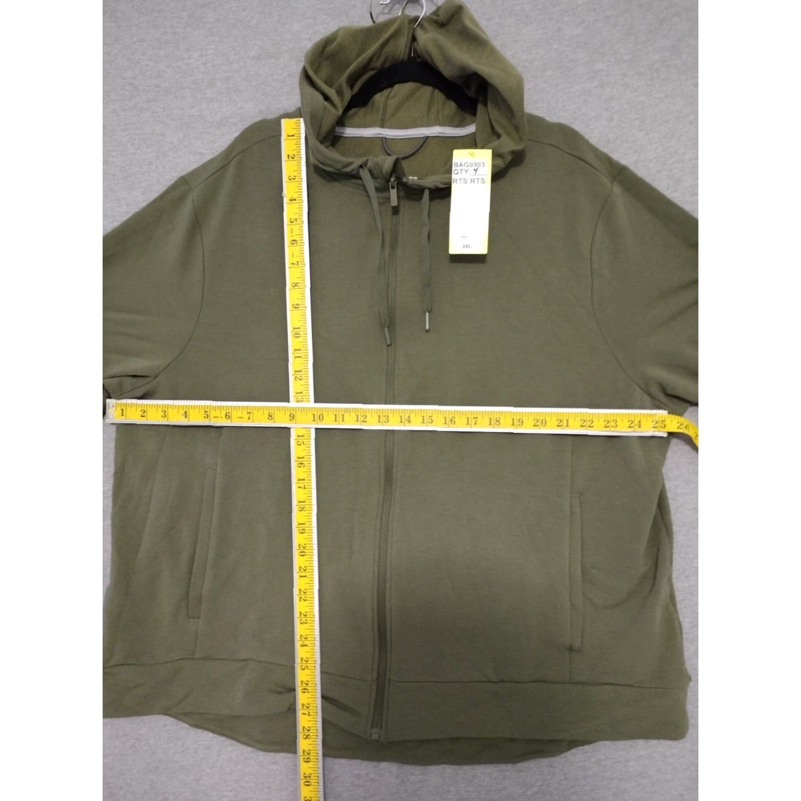 Vintage All In Motion Hooded Zip Up Sweatshirt Men's Olive Green 2XL Regular Hoodie Outdoor Sports 041-02-4391 Size US XXL / EU 58 / 5 - 6 Thumbnail