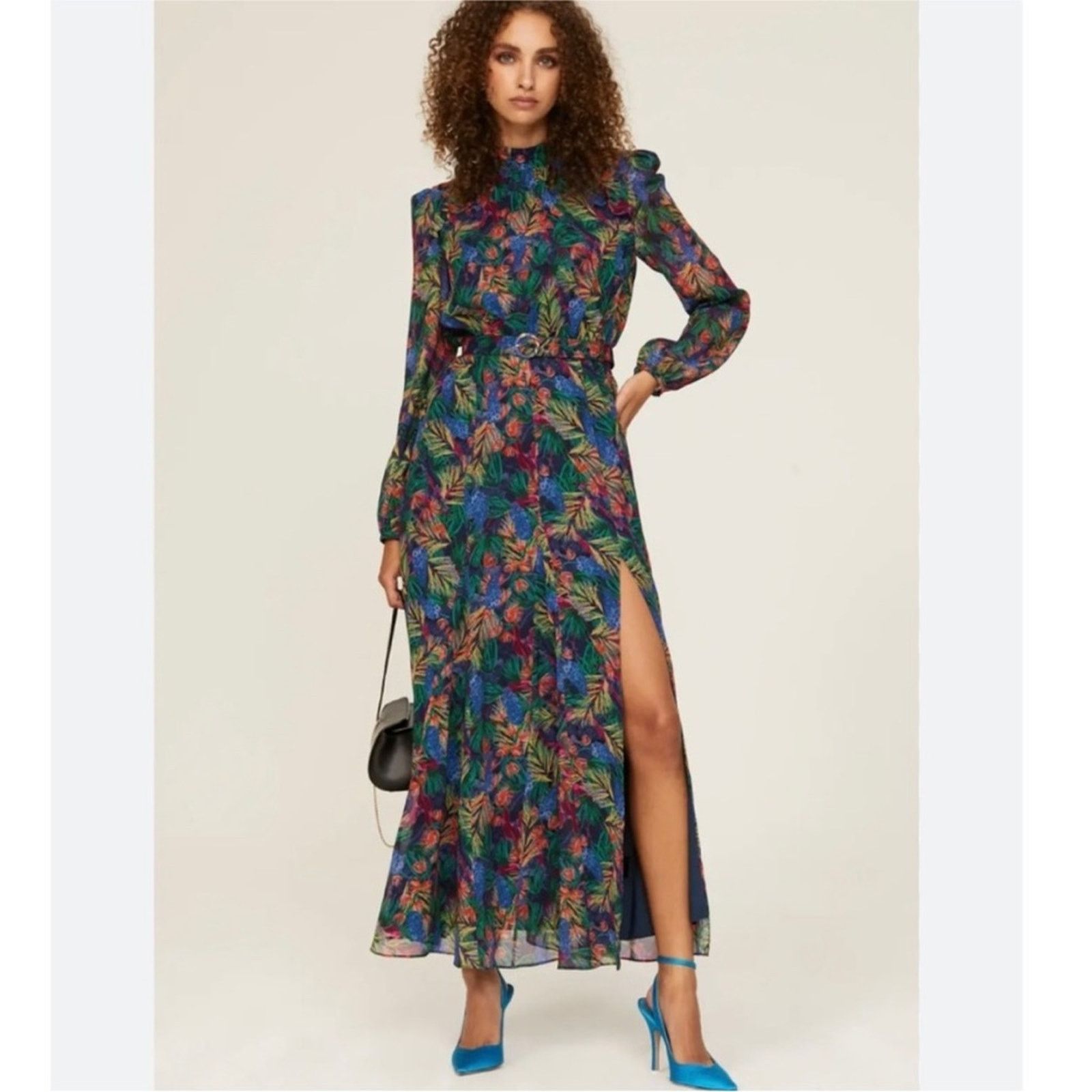 Other RTR Saloni Jacqui B Long Sleeve Multicolor Printed Dress Size XS / US 0-2 / IT 36-38 - 1 Thumbnail