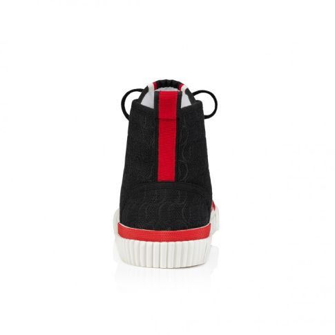 Christian Louboutin o1s1wg110225 Pedro High Top Sneakers in Black Size US 9 / EU 42 - 3 Thumbnail