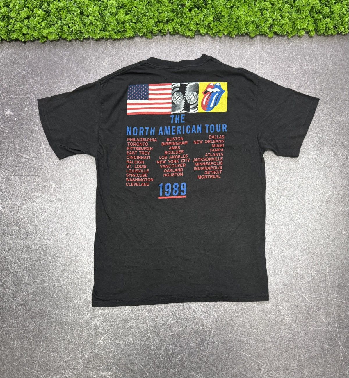 Band Tees Rolling Stones 1989 Steel Wheels Tour Concert T Shirt 50/50 Size US XL / EU 56 / 4 - 2 Thumbnail