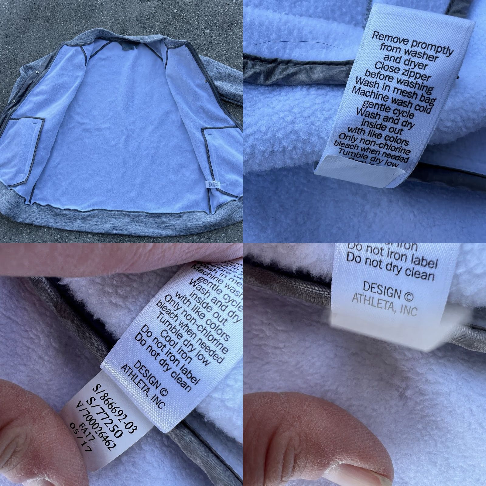 Athleta VINTAGE Athleta Bomber Jacket Womens Medium Gray Casual Travel Full Zip Pockets 2010s Size M / US 6-8 / IT 42-44 - 8 Thumbnail