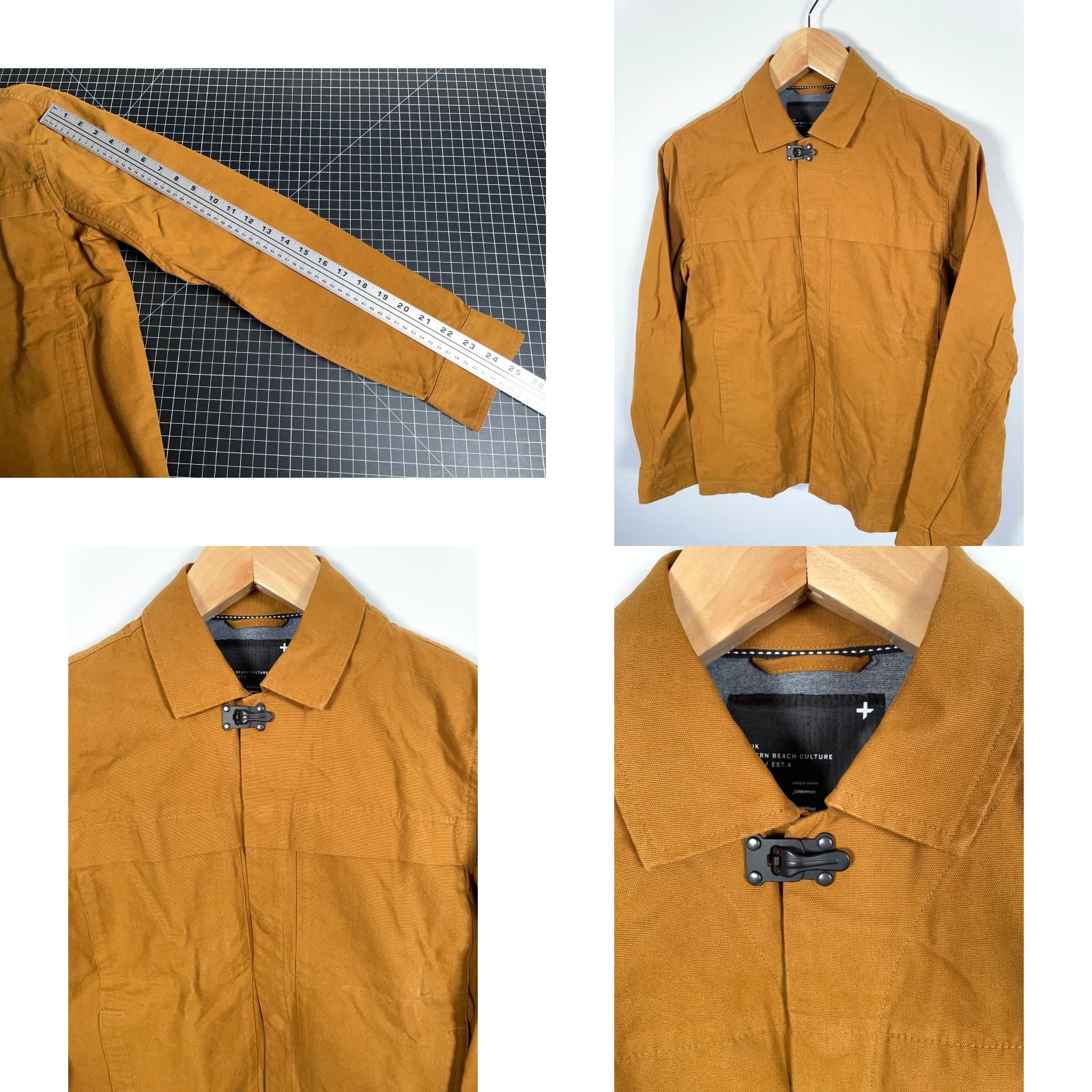 Tavik Tavik Jacket Men Small Brown Canvas Snap Button Beach Culture Unlined Pockets Cotton Casual Workwear Shirt/Coat Style Basic Jacket Size US S / EU 44-46 / 1 - 8 Thumbnail