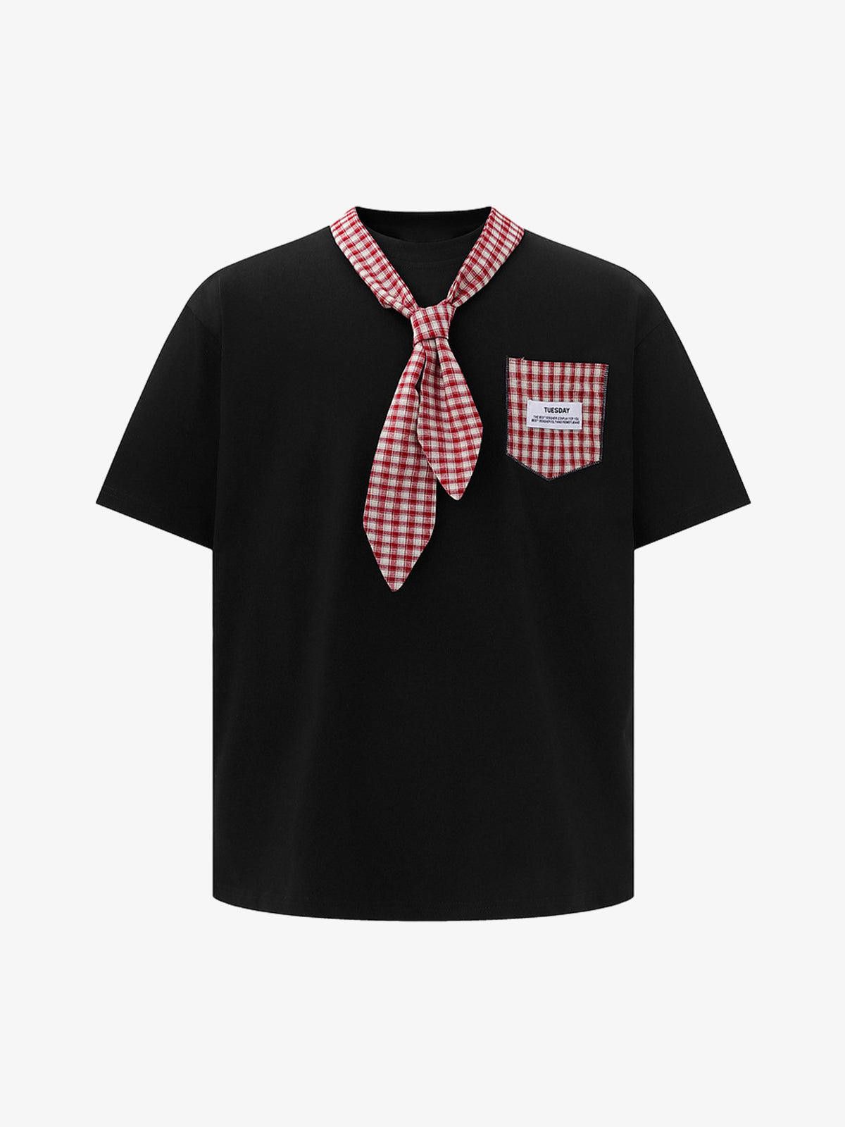 Other Street Plaid Tie Short Sleeve T-Shirt Size US L / EU 52-54 / 3 - 1 Thumbnail
