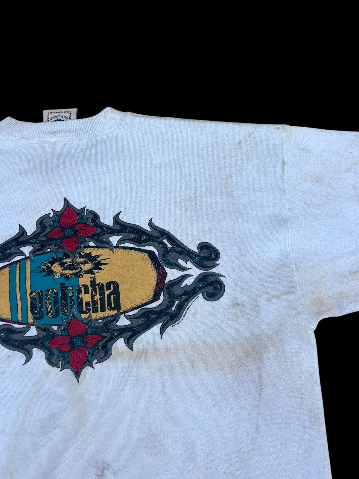 Gotcha Ageing Dirty Stains Vintage 90s Gotcha Sweatshirt Size US L / EU 52-54 / 3 - 18 Thumbnail