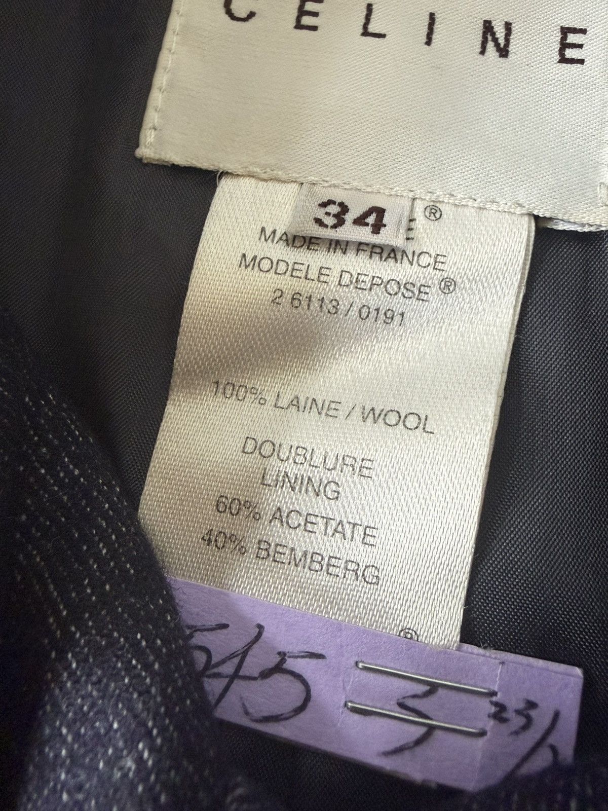 Celine 1990’s Celine Long Sleeved Charcoal Denim Maxi Shirt Dress Size XS / US 0-2 / IT 36-38 - 7 Thumbnail
