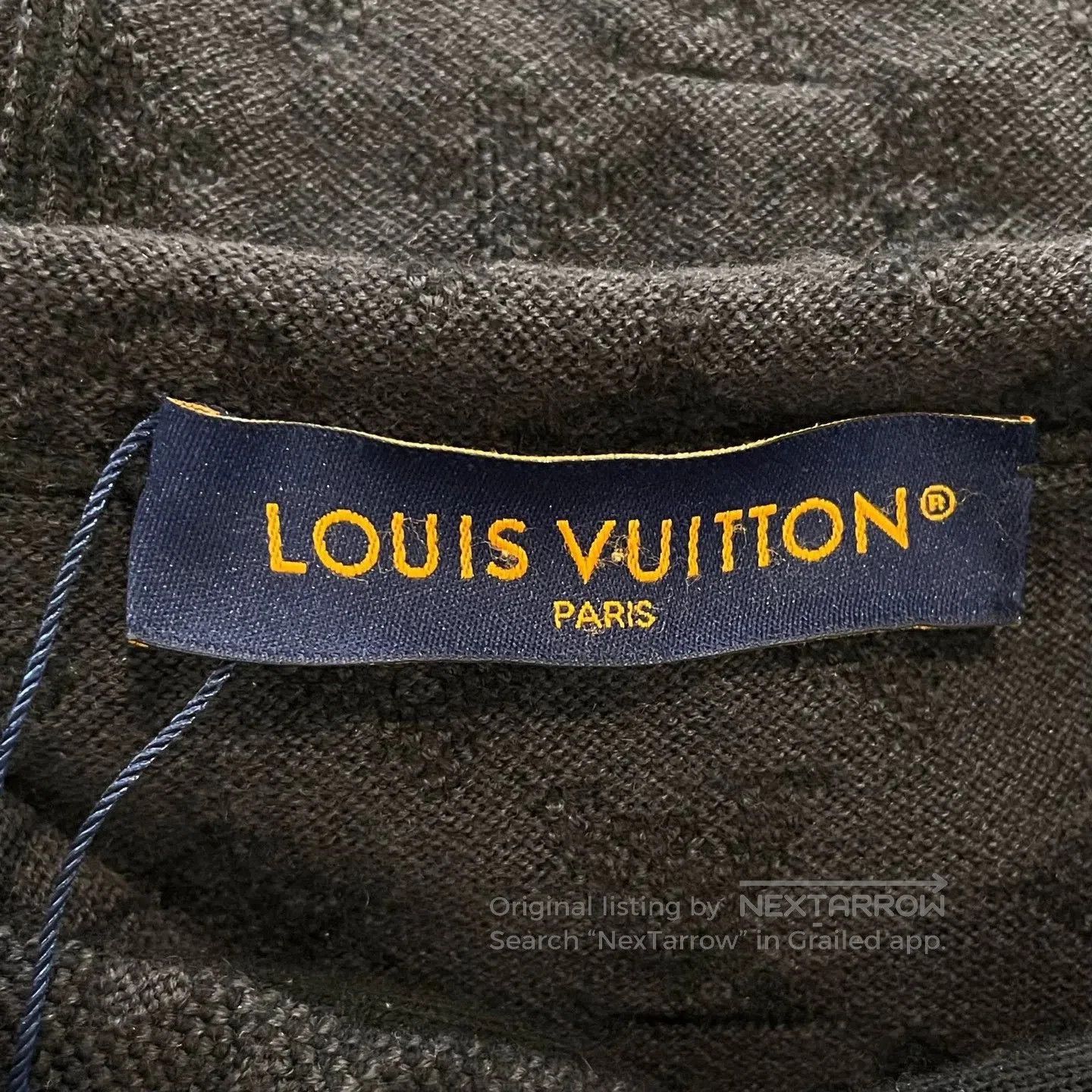 Louis Vuitton black logo embossed long sleeve hoodie. Size US M / EU 48-50 / 2 - 5 Thumbnail