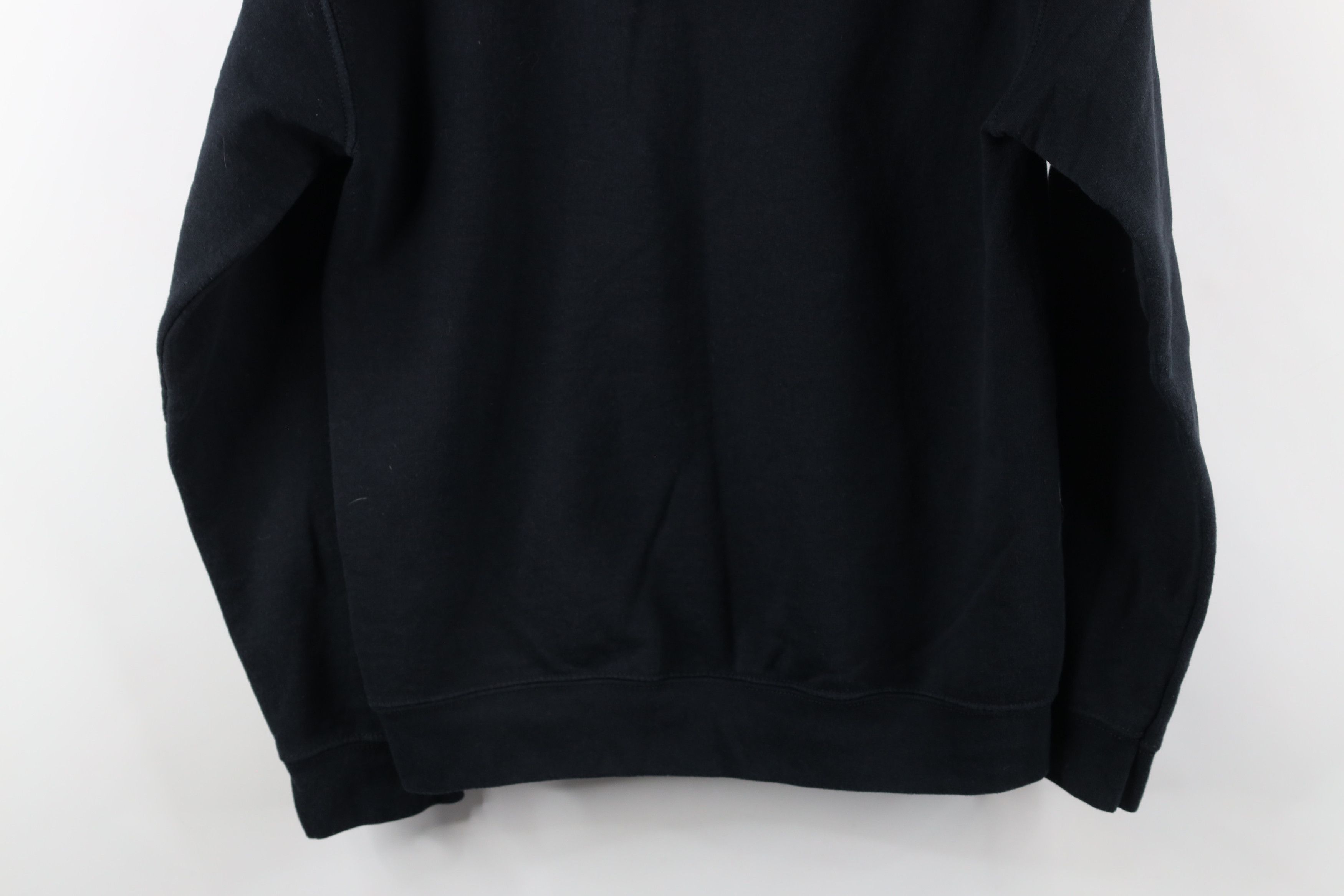 Vintage Vintage 90s Streetwear Faded Blank Hoodie Sweatshirt Black Size US S / EU 44-46 / 1 - 11 Thumbnail