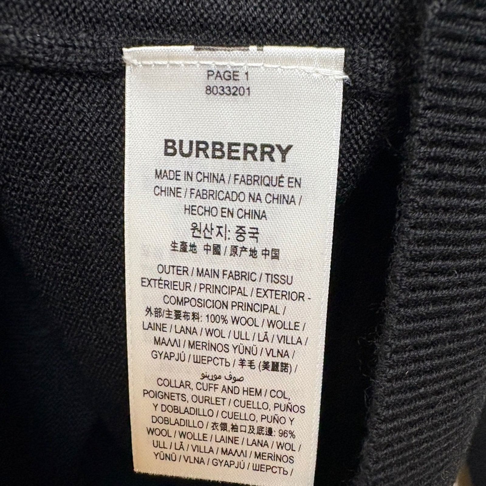 Burberry BURBERRY Check Motif Wool Crewneck Sweater M Size US M / EU 48-50 / 2 - 5 Thumbnail