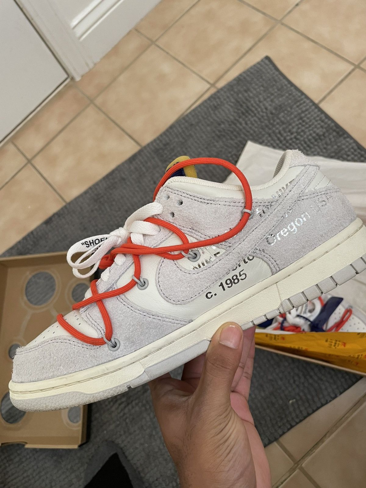 Nike × Off-White Off White Nike Dunk Low Lot 13 Size US 8.5 / EU 41-42 - 5 Thumbnail