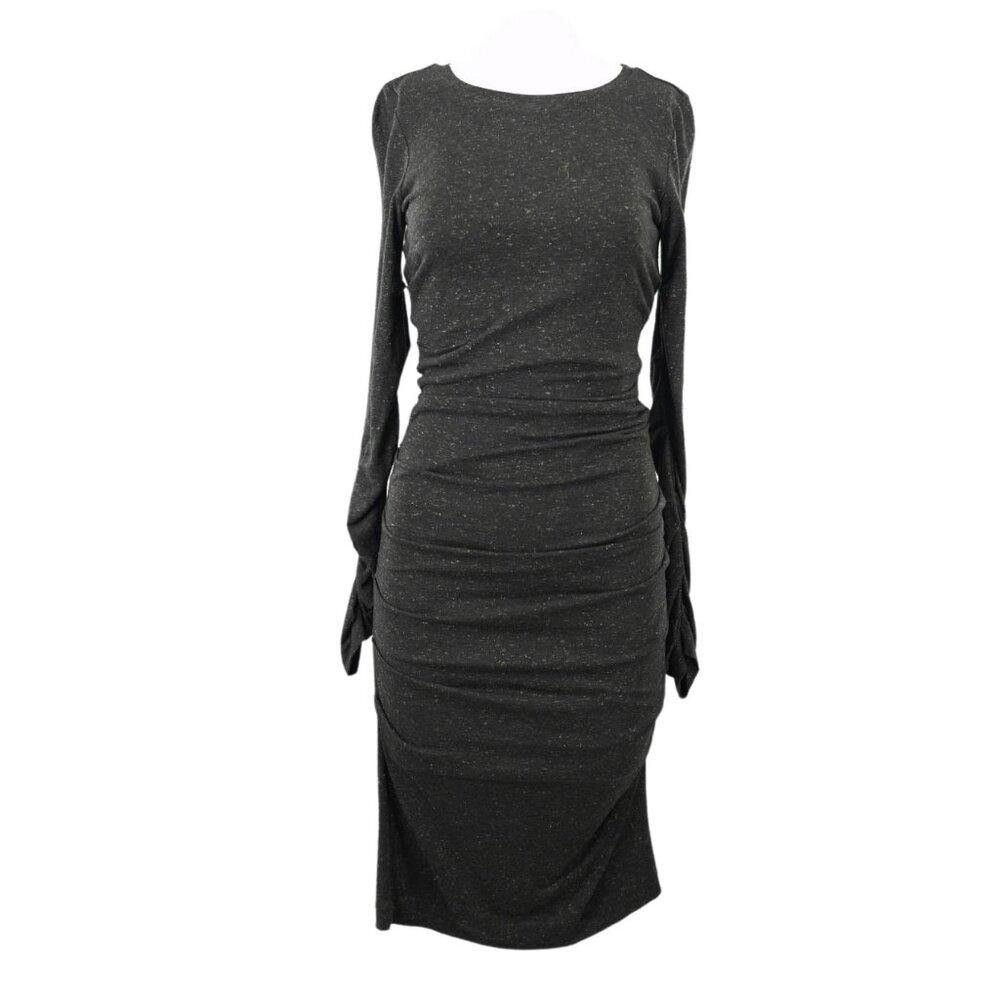 Designer Nicole Miller Atelier Ruched Midi Dress Size S Size S / US 4 / IT 40 - 1 Thumbnail