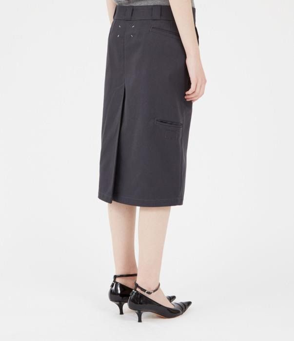 Maison Margiela o1bcso1str0526 Midi Skirt in Anthracite Size 25" / US 0 / IT 36 - 3 Thumbnail