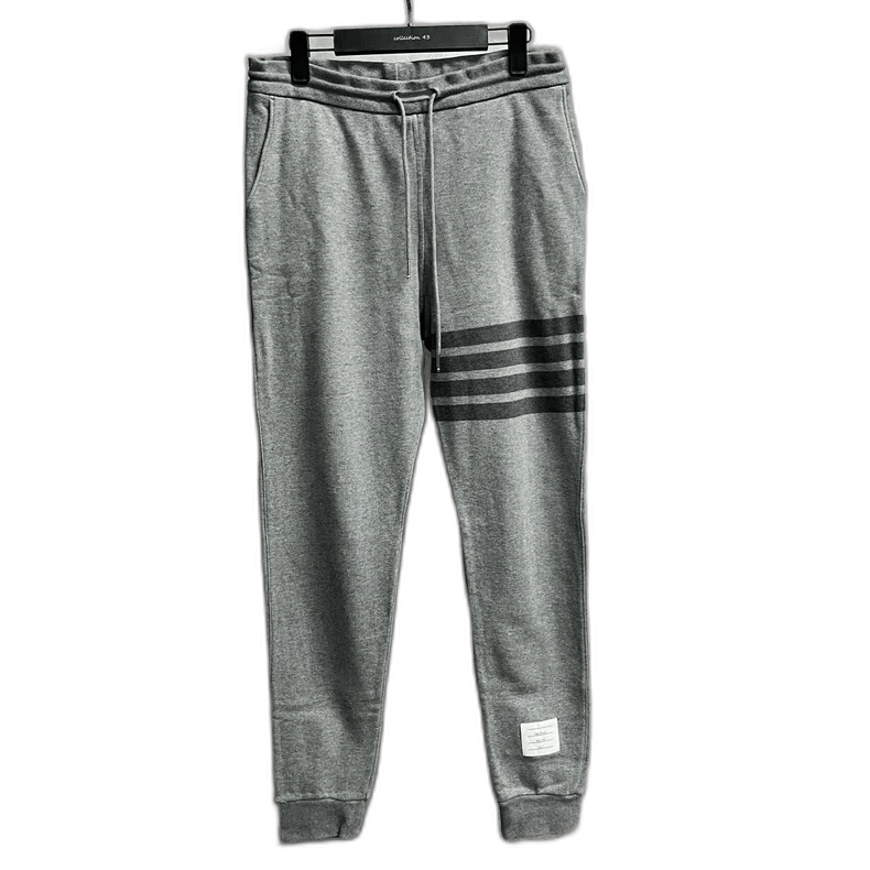 Thom Browne Gray Classic Striped Cotton Pants