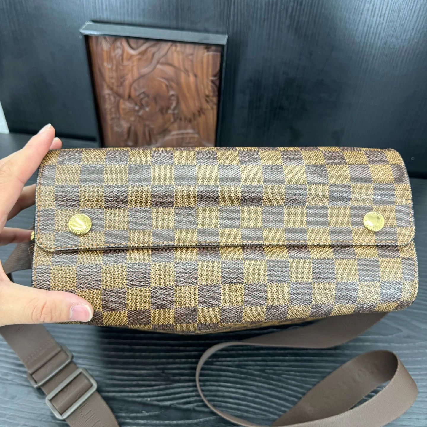 Louis Vuitton LV Brown Damier Tofu Messenger Bag 28x24cm Size ONE SIZE - 5 Thumbnail