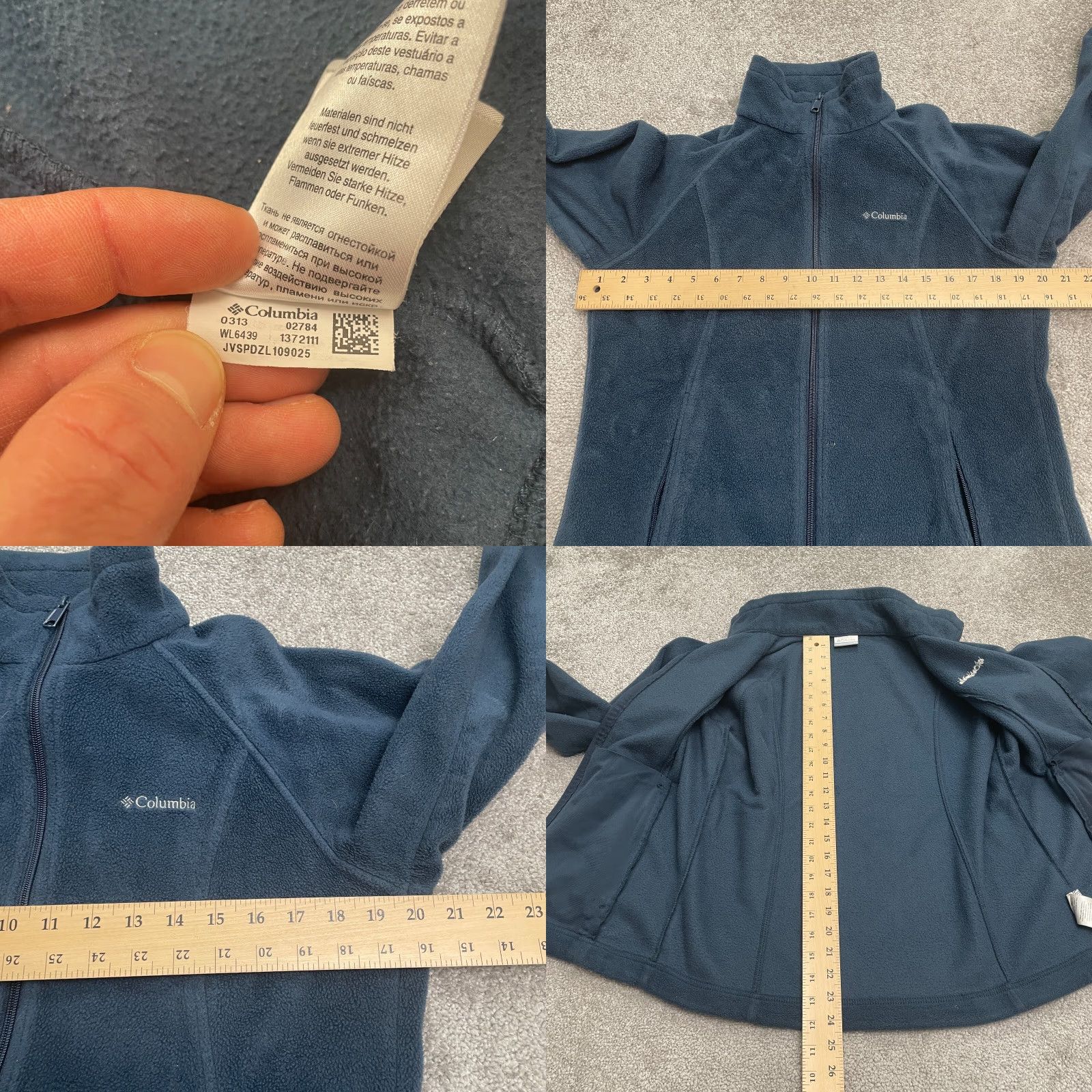 Vintage Columbia Benton Springs Fleece Jacket Womens Medium Blue Full Zip Outdoor Hike Size M / US 6-8 / IT 42-44 - 8 Thumbnail